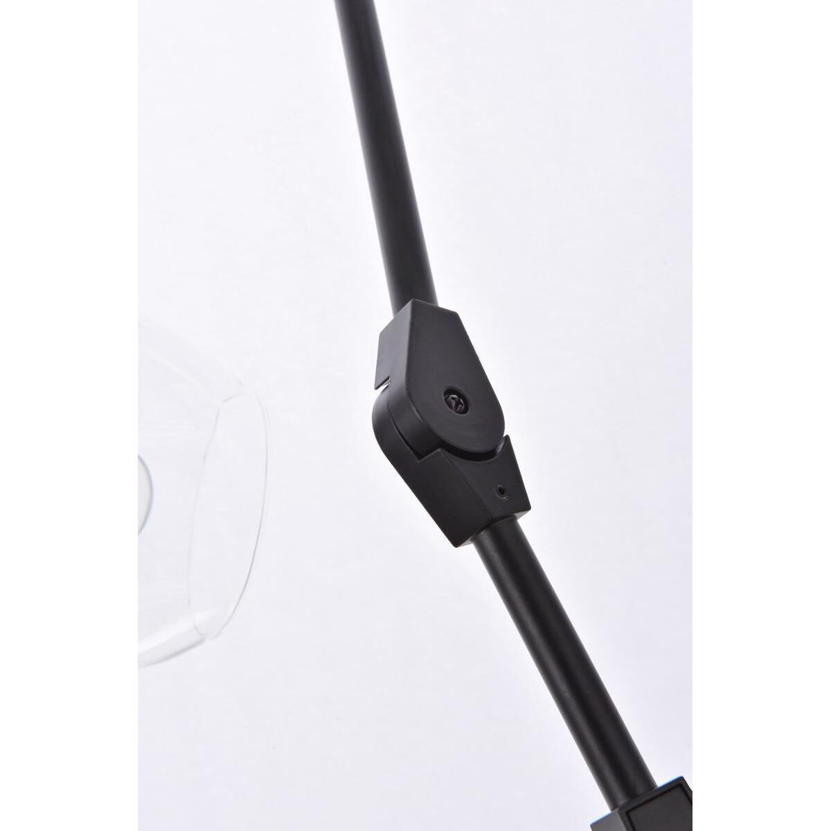 Shown in Black finish and Clear glass