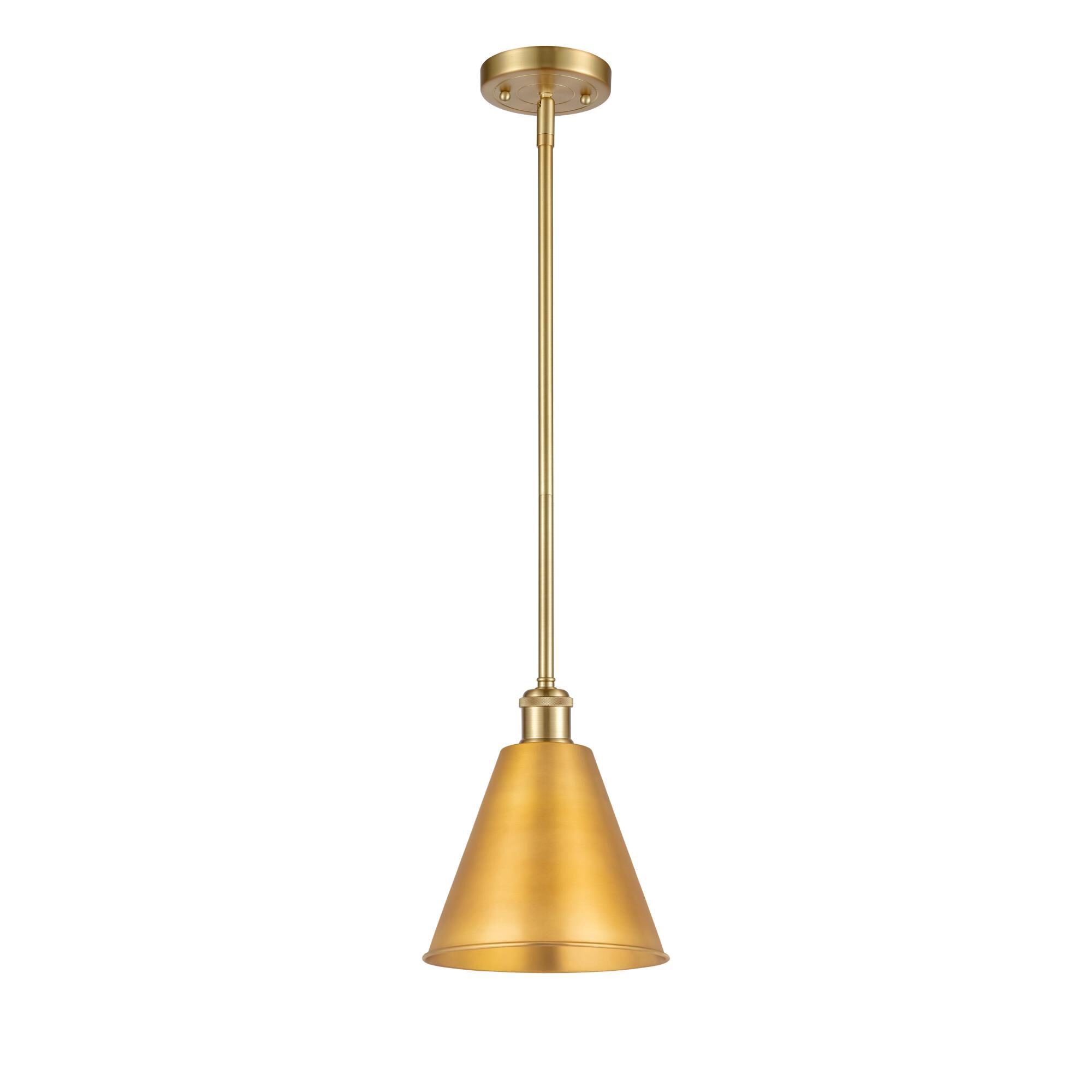 Shown in Satin Gold finish and Satin Gold Ballston Cone shade