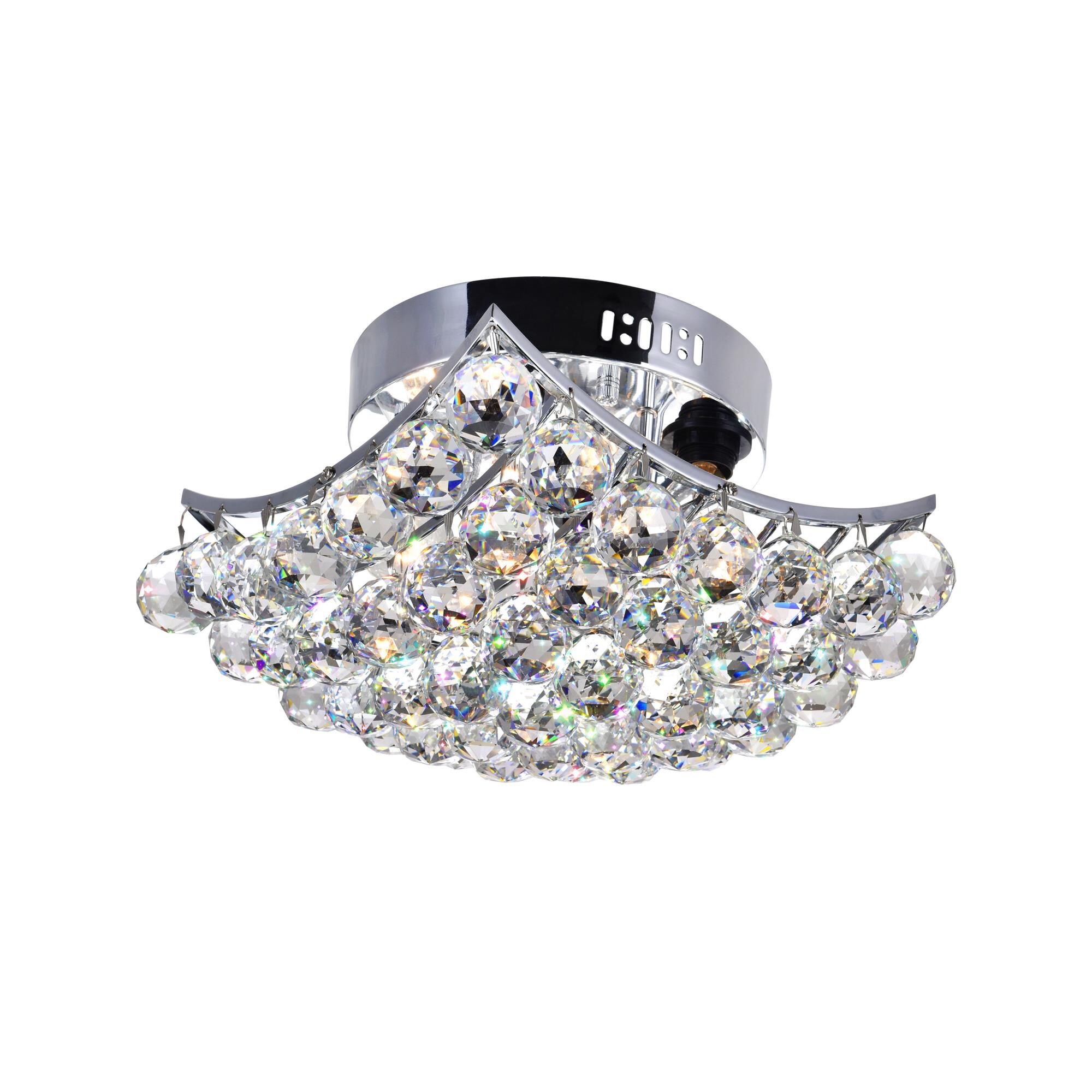 Shown in Chrome finish and K9 Clear crystal