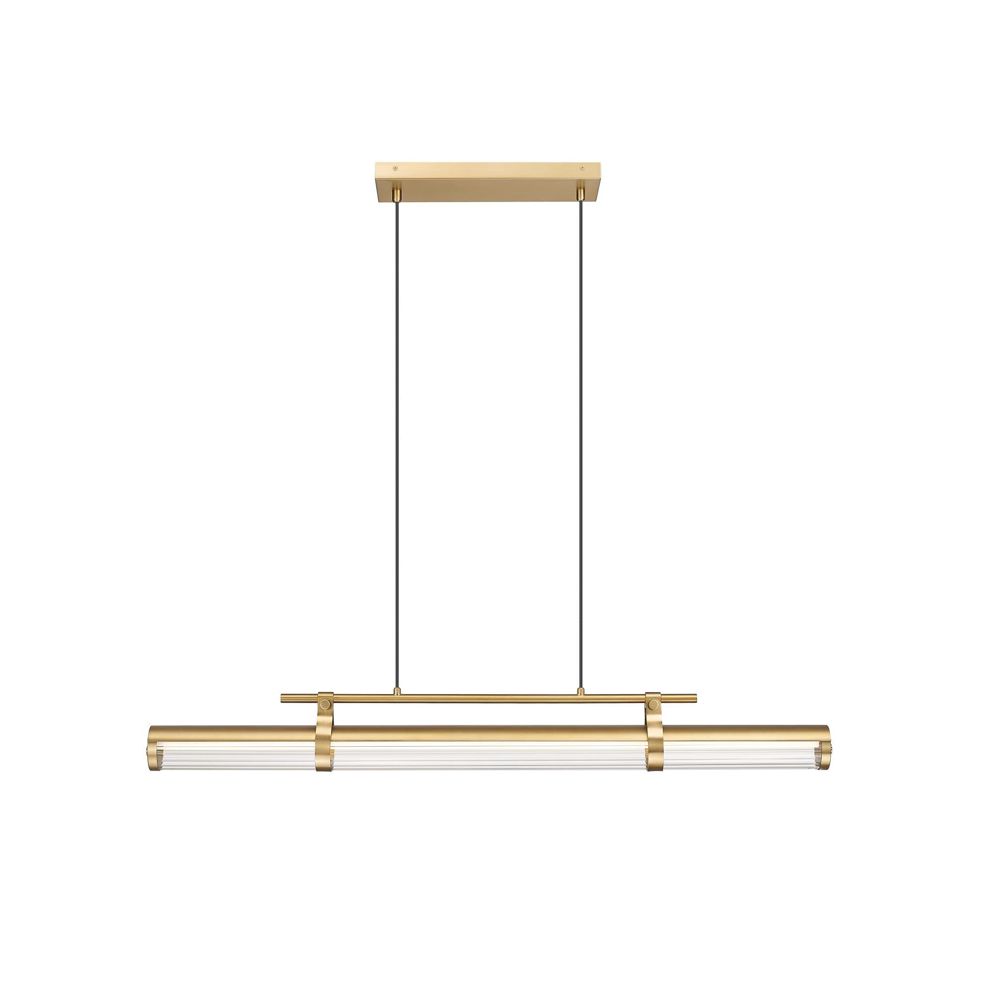 Shown in Modern Gold finish and Clear glass