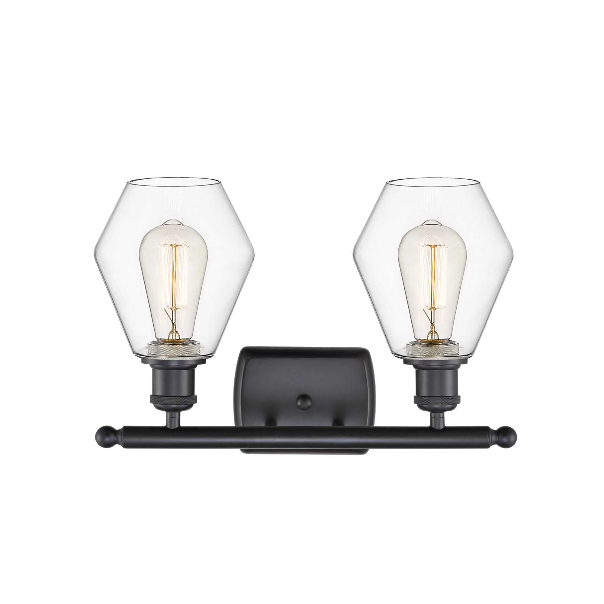 Shown in Matte Black  finish and Clear glass