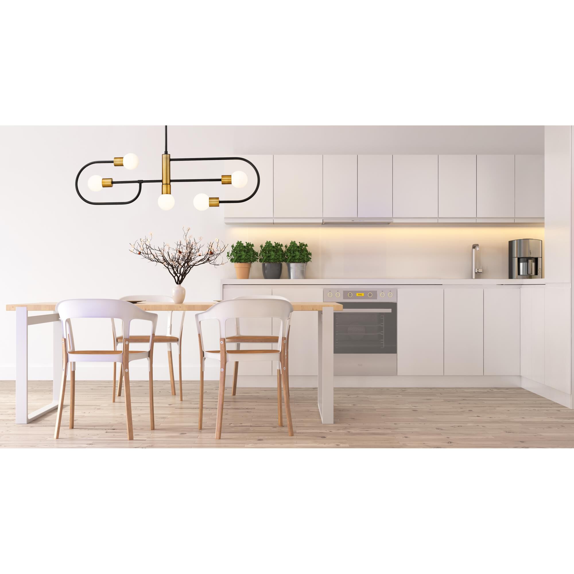 Neutra 44 Inch 5 Light Linear Suspension Light by Z-Lite