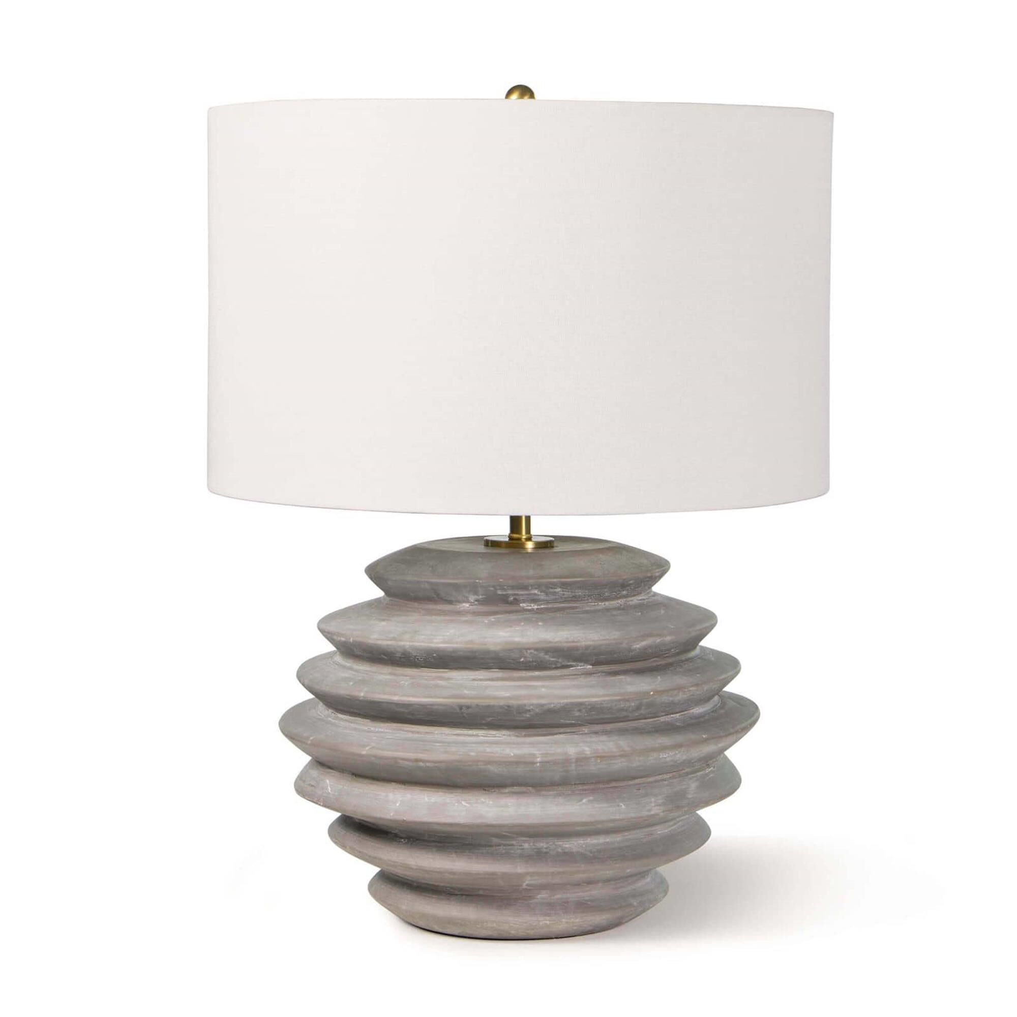 Shown in Grey finish and Linen shade