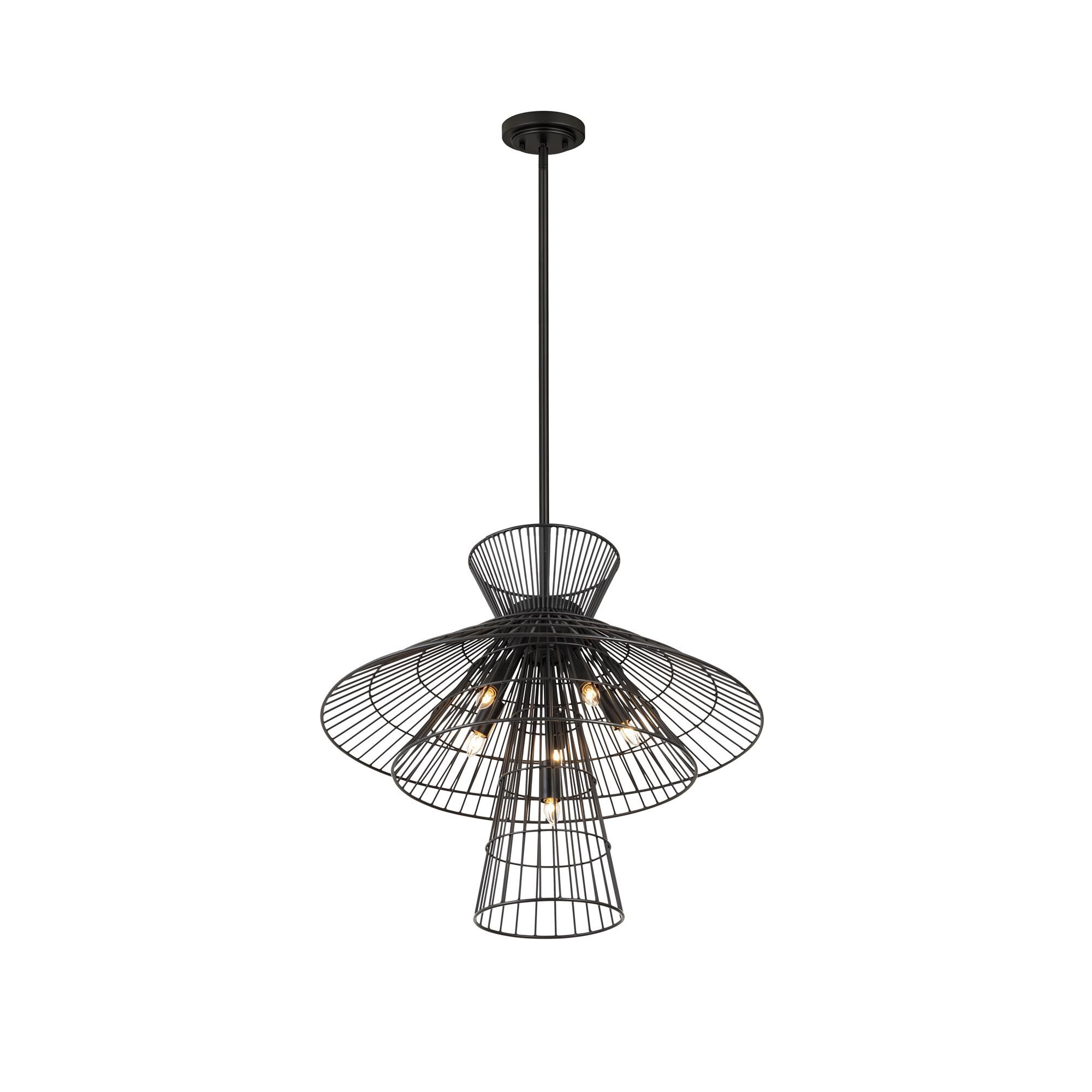 Shown in Matte Black finish and Iron glass and Iron shade