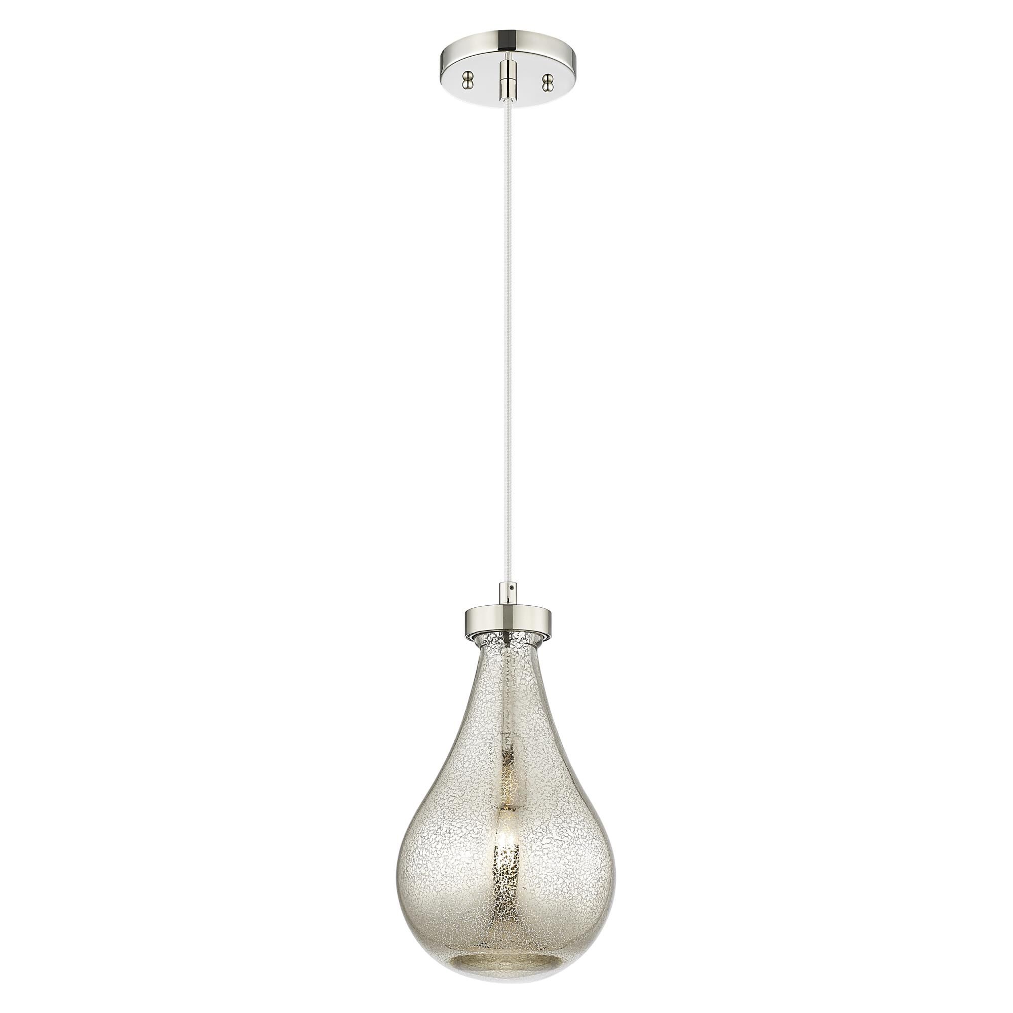 Shown in Polished Nickel finish and Mercury glass