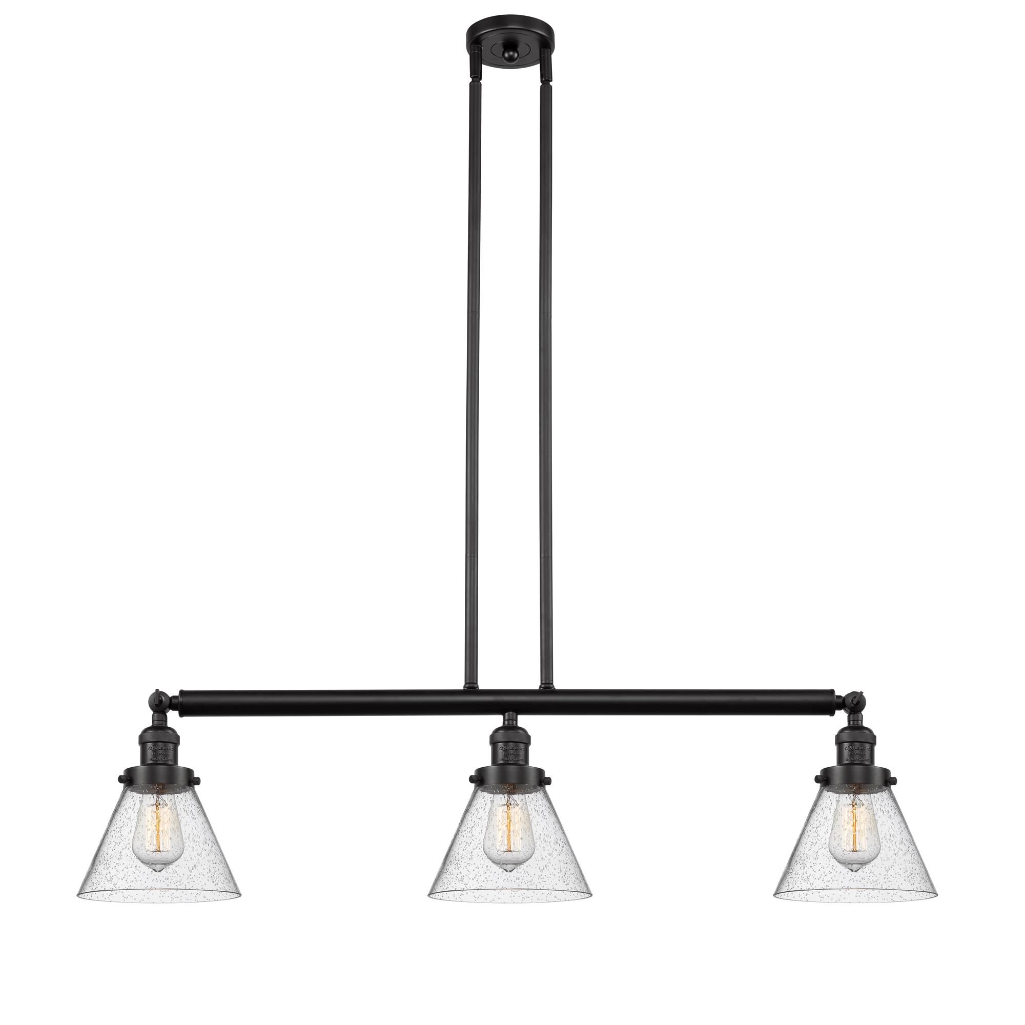 Bruno Marashlian Large Cone 36 Inch 3 Light Linear Suspension Light by Innovations Lighting