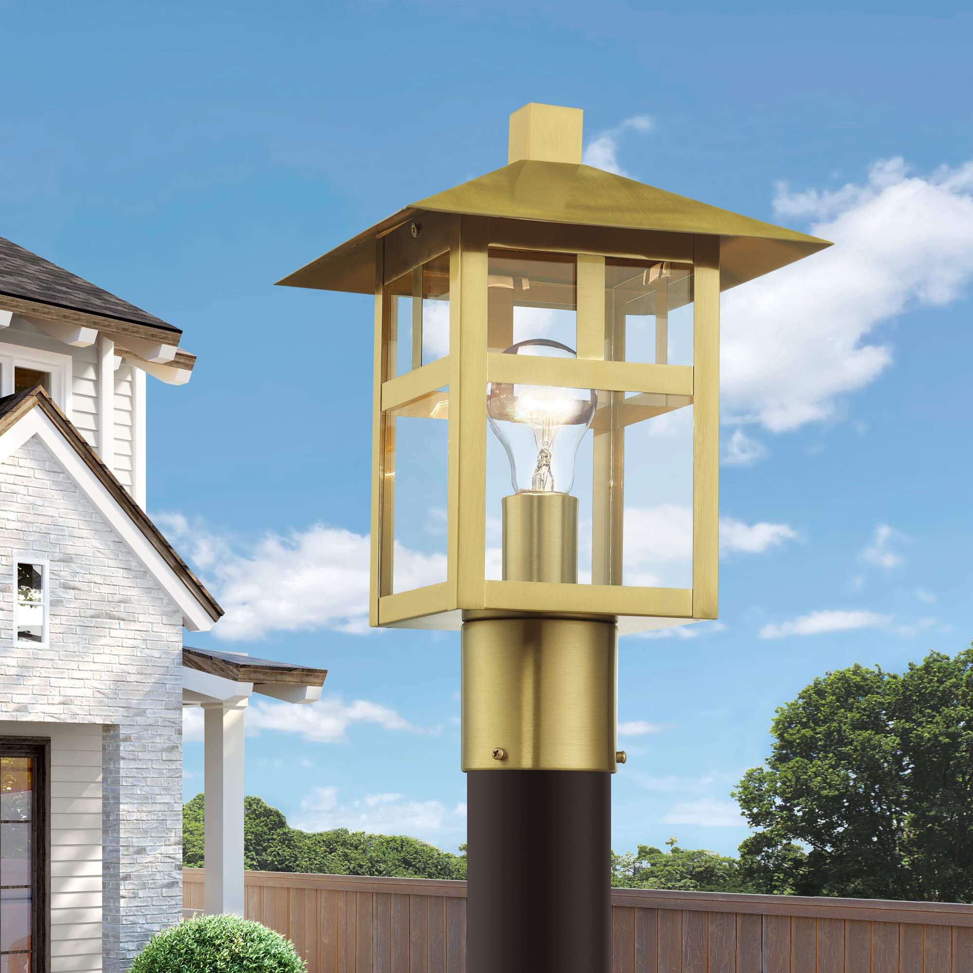 Crestlake 14 Inch Outdoor Post Lamp by Livex Lighting