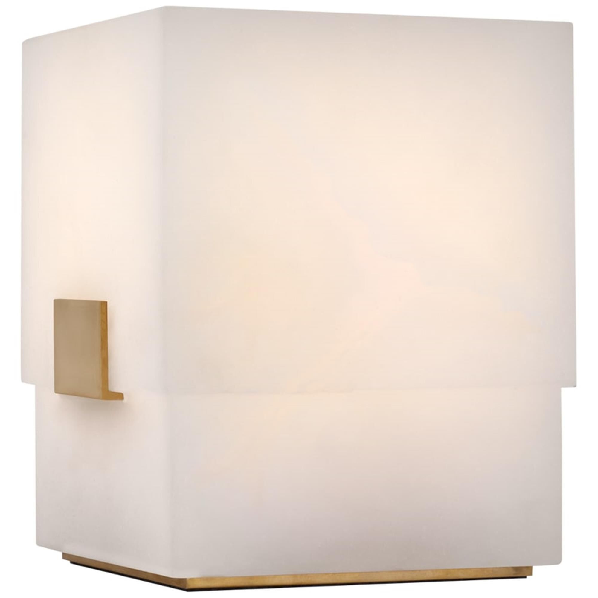 Shown in Alabaster and Antique-Burnished Brass finish