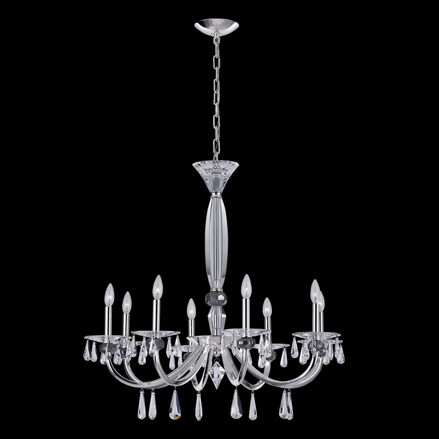 Shown in Polished Silver finish and Firenze Clear crystal and 0.0 glass and 0.0 shade