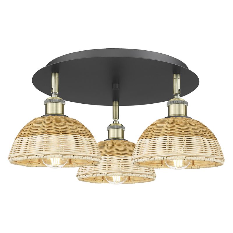 Bruno Marashlian Bristol Natural II 19 Inch Flush Mount by Innovations Lighting