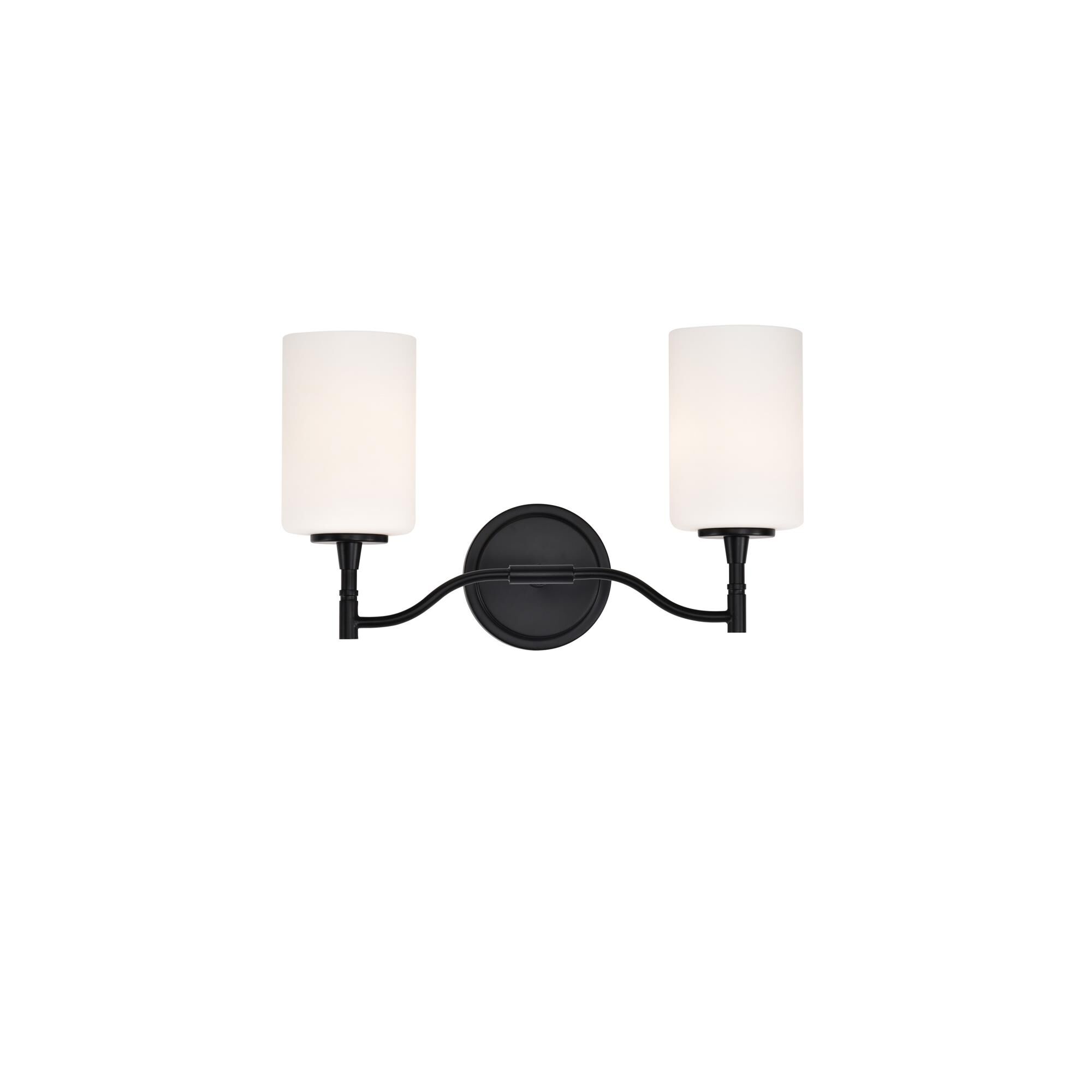 Shown in Matte Black finish and White Opal glass