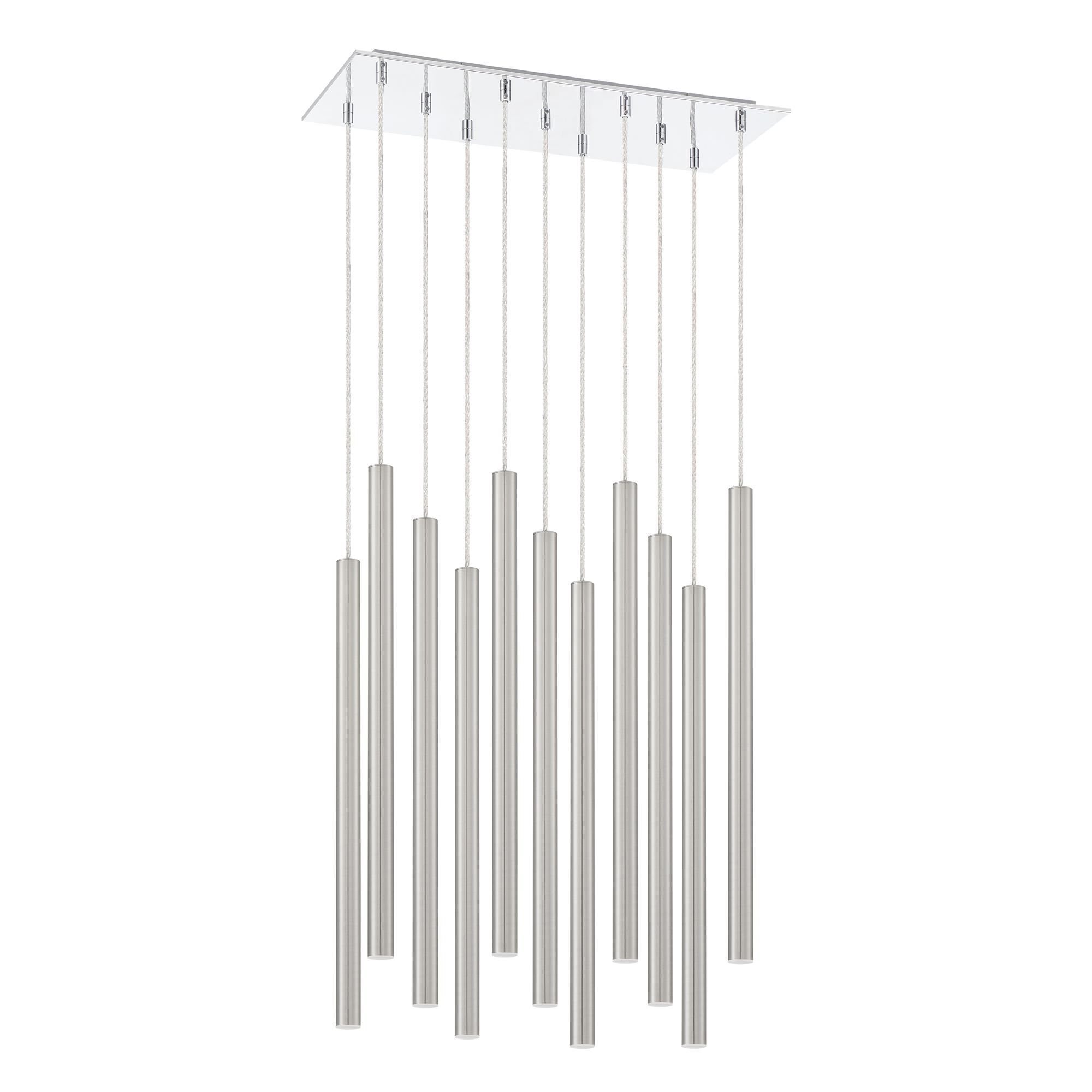 Shown in Chrome finish and Steel glass and Steel shade