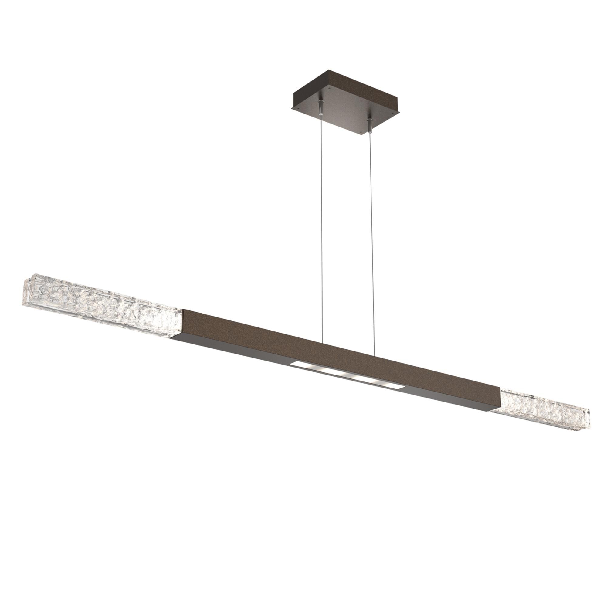 Shown in Flat Bronze finish and Clear Textured glass