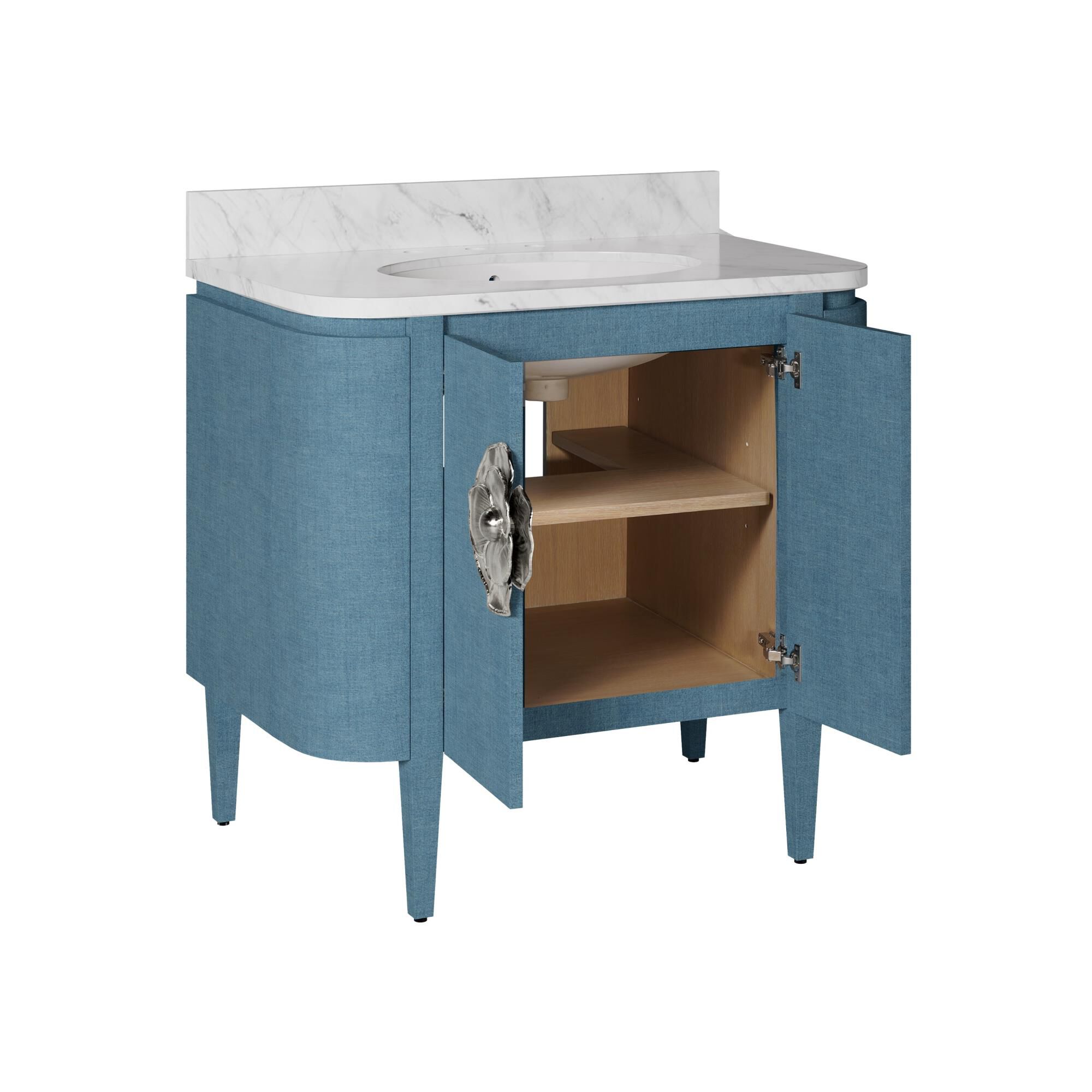 Shown in Natural, White and Polished Nickel finish