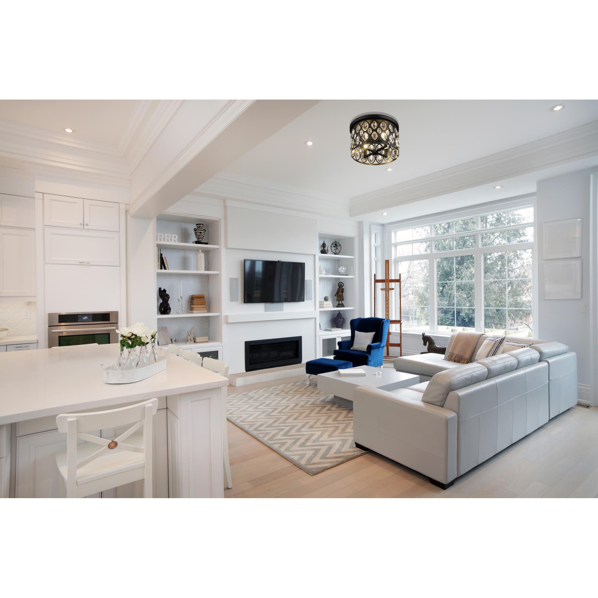 Dealey 15 Inch 4 Light Flush Mount by Z-Lite