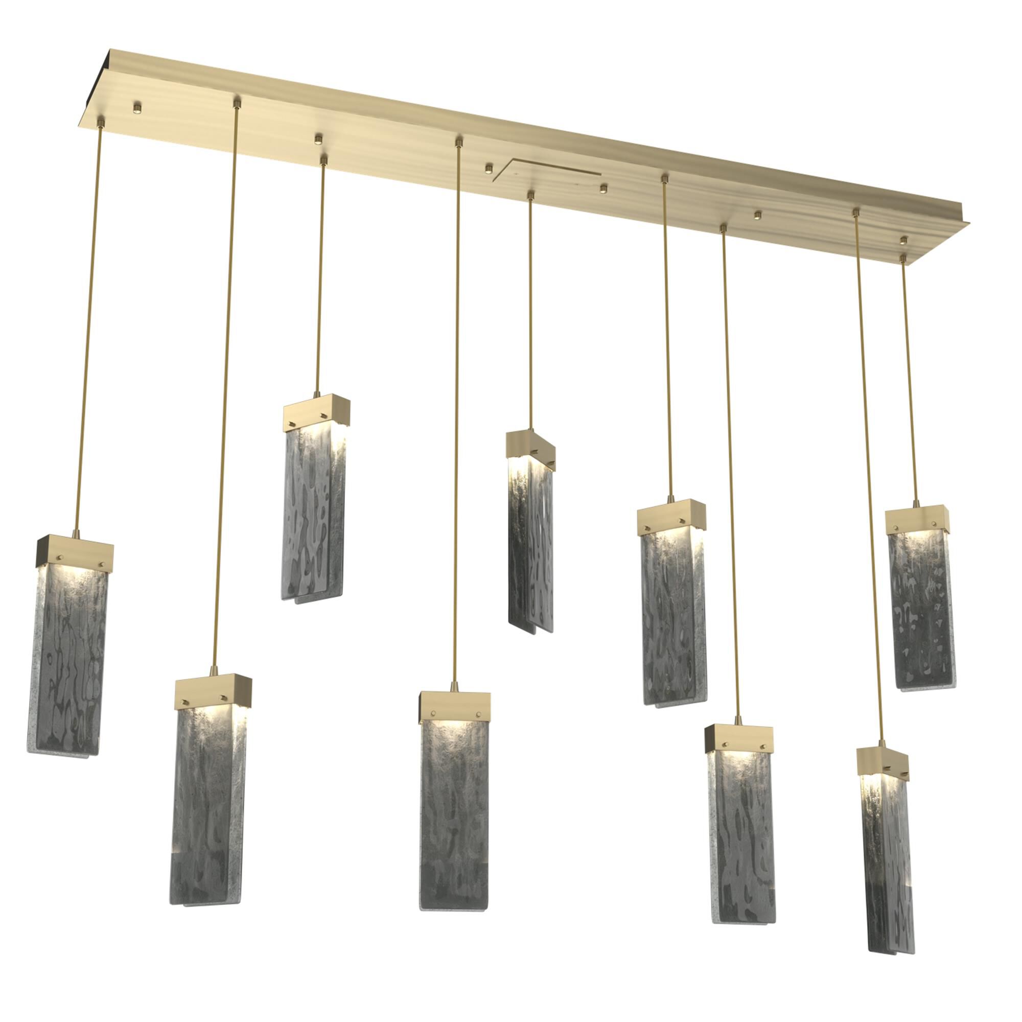 Shown in Heritage Brass finish and Smoke Granite glass
