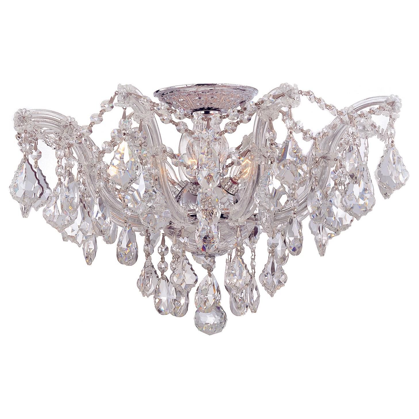 Maria Theresa 19 Inch 5 Light Semi Flush Mount by Crystorama