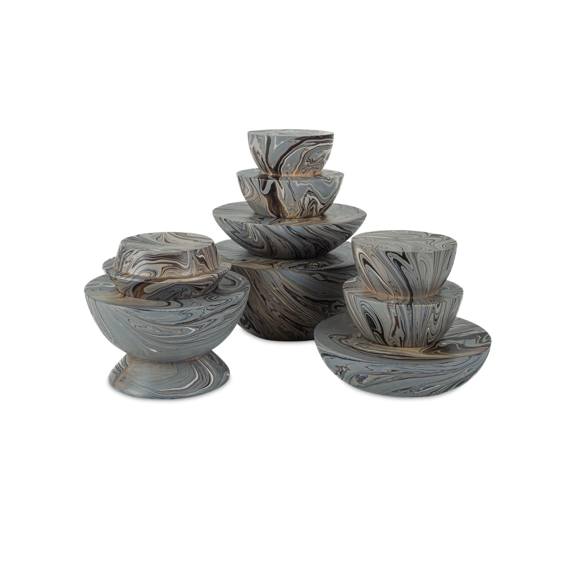 Shown in Marbleized Gray finish