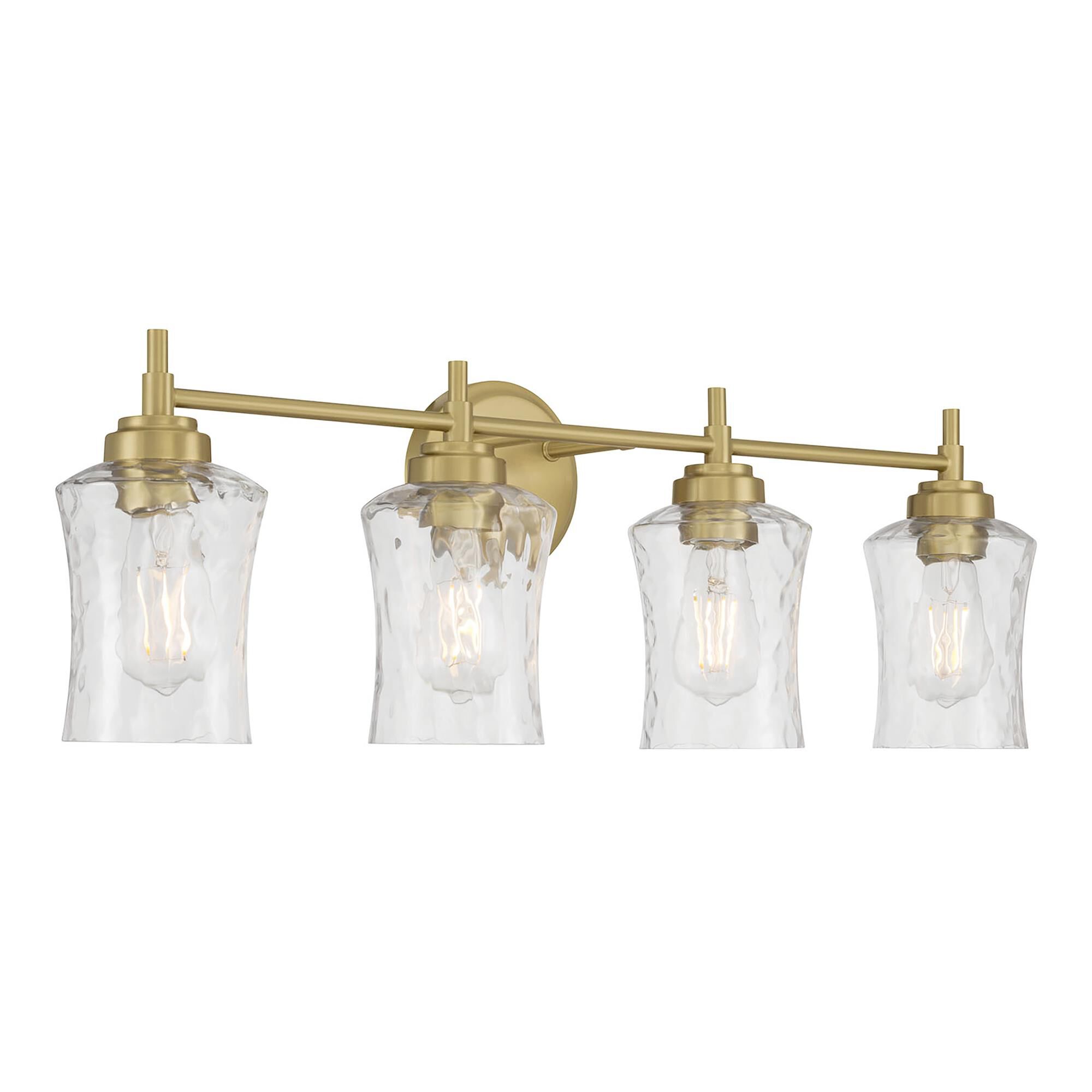 Shown in Vintage Brass finish and Clear Stone Water glass
