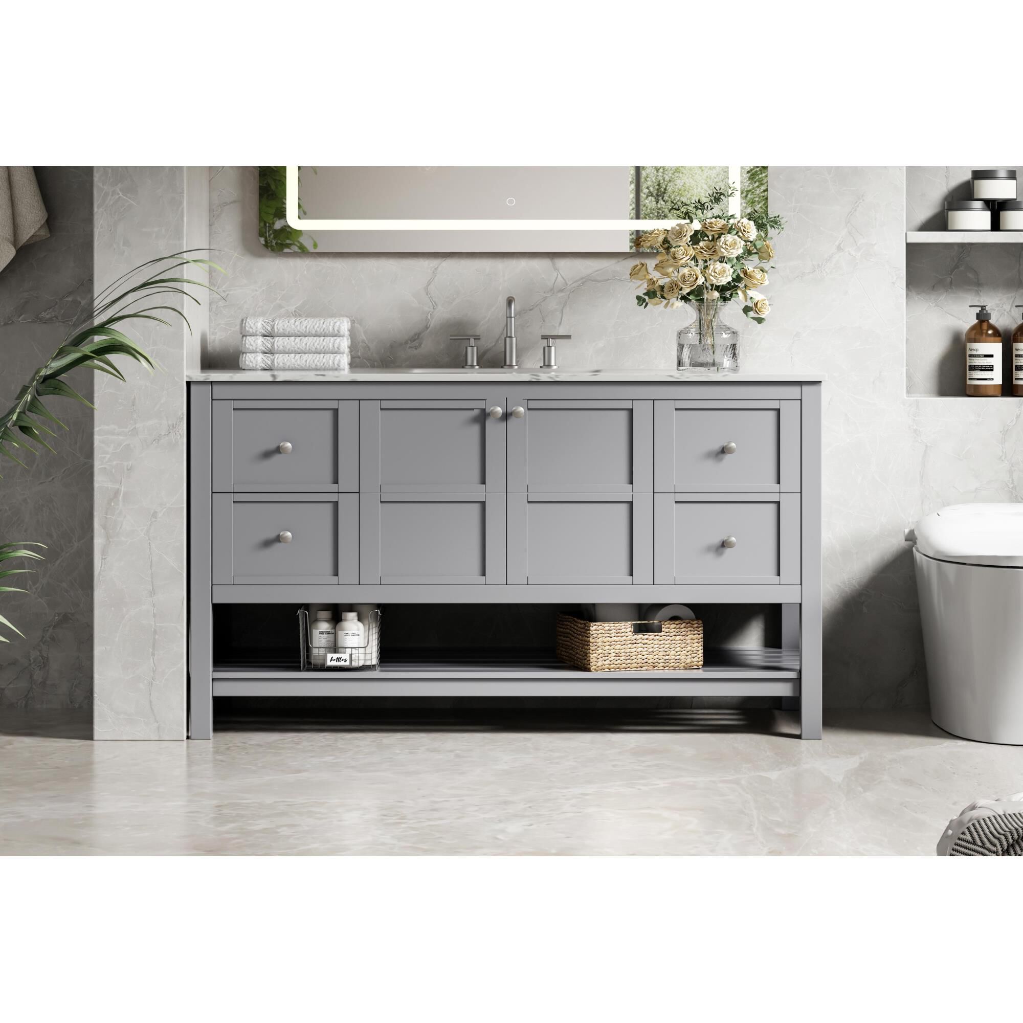 Theo 54 Inch Bath Vanity by Elegant Dcor