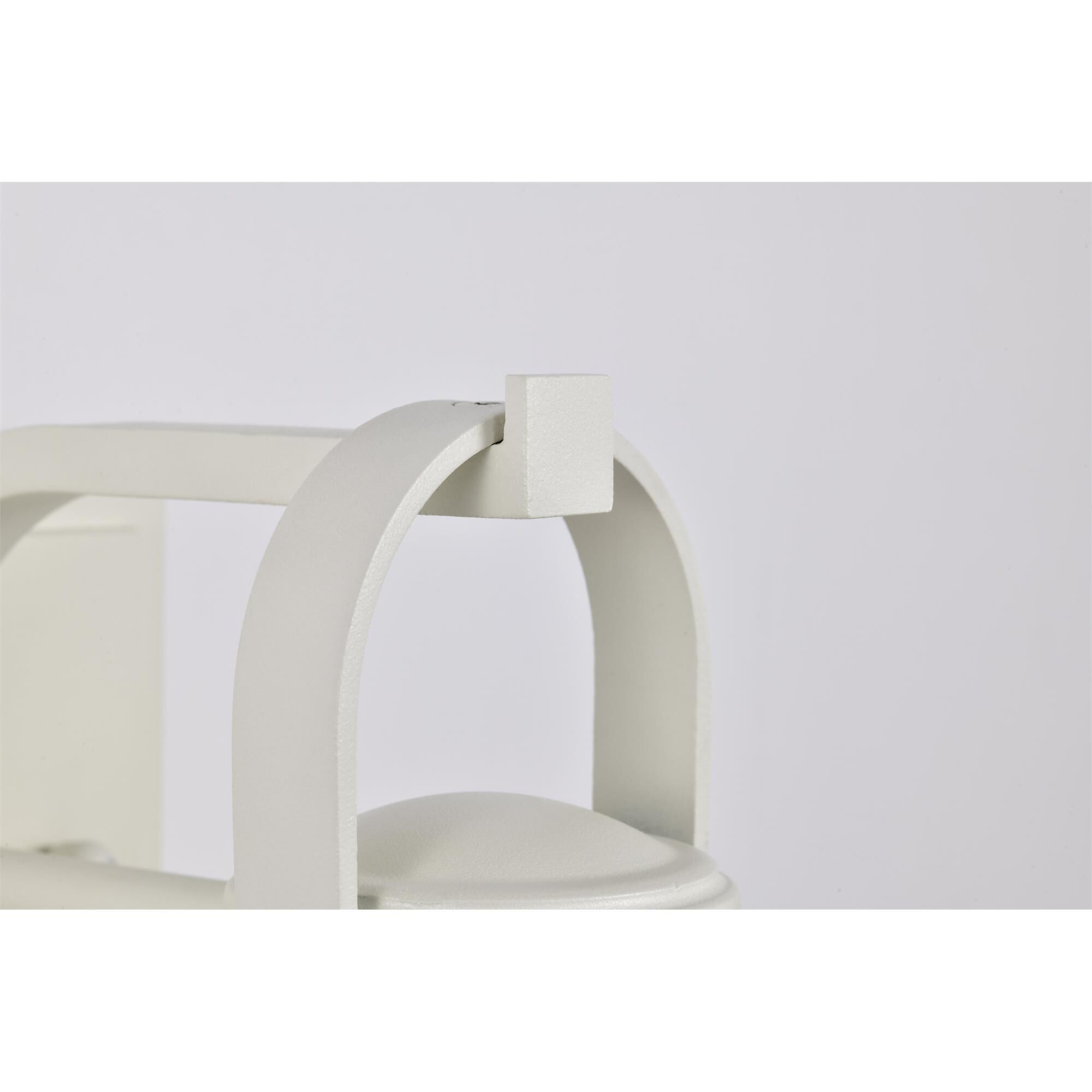 Shown in White finish and Clear Seeded glass