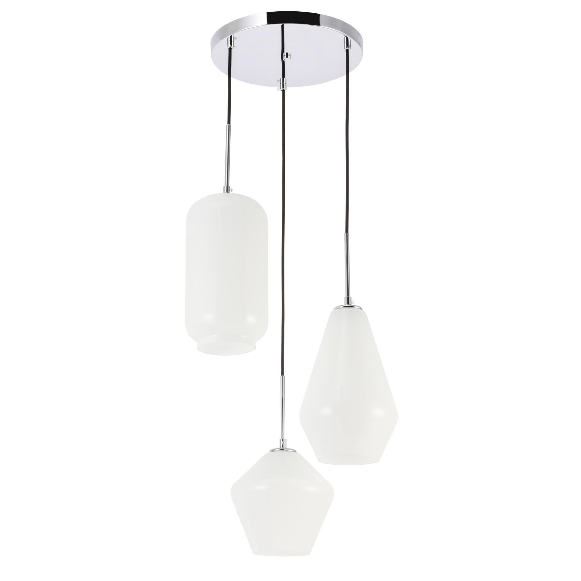Gene 17 Inch Multi Light Pendant by Elegant Lighting