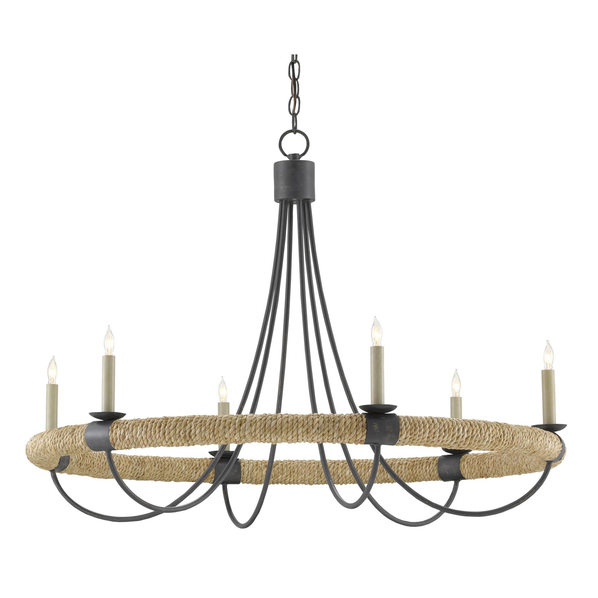 Shipwright 6 Light Chandelier by Currey and Company