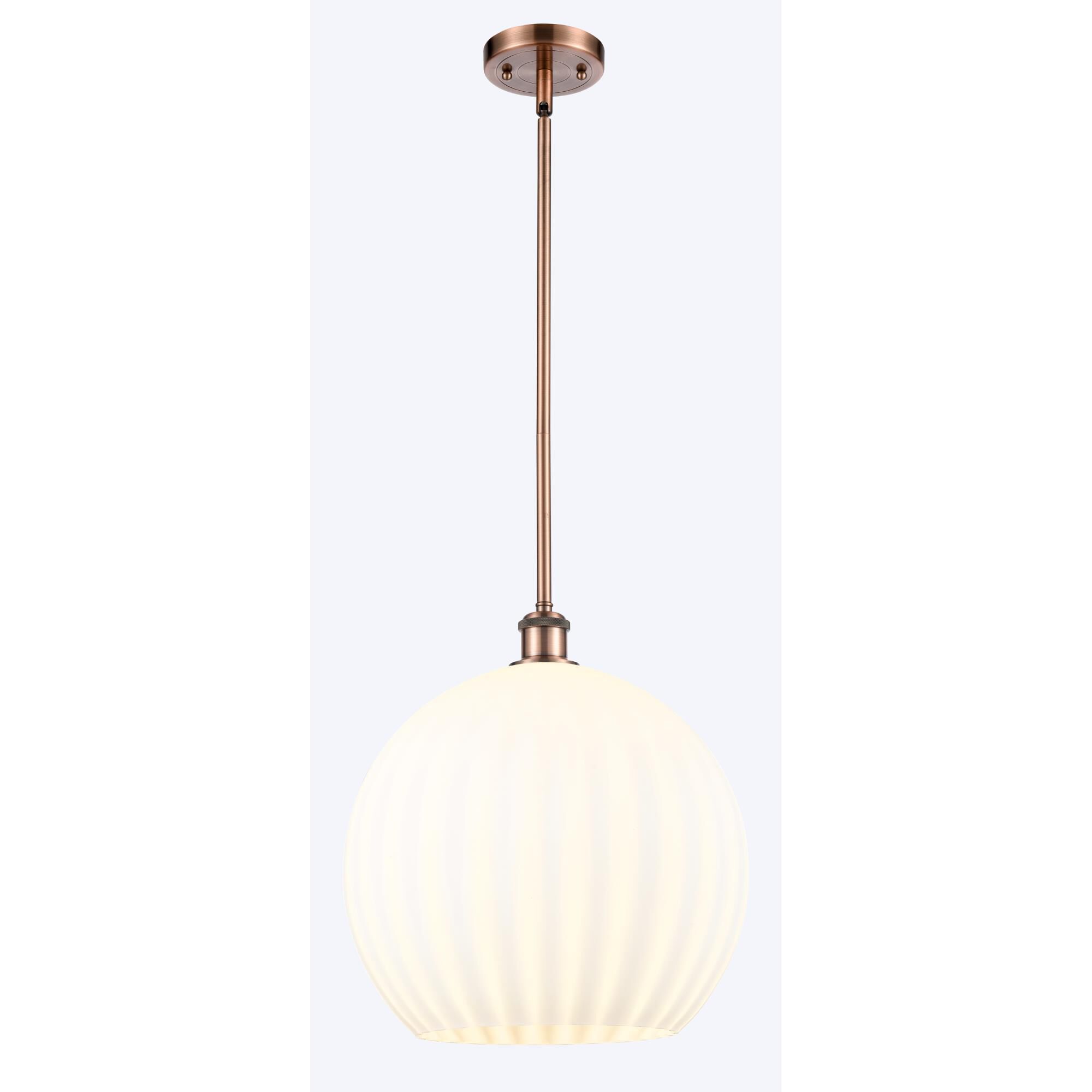 Bruno Marashlian White Venetian 14 Inch Large Pendant by Innovations Lighting