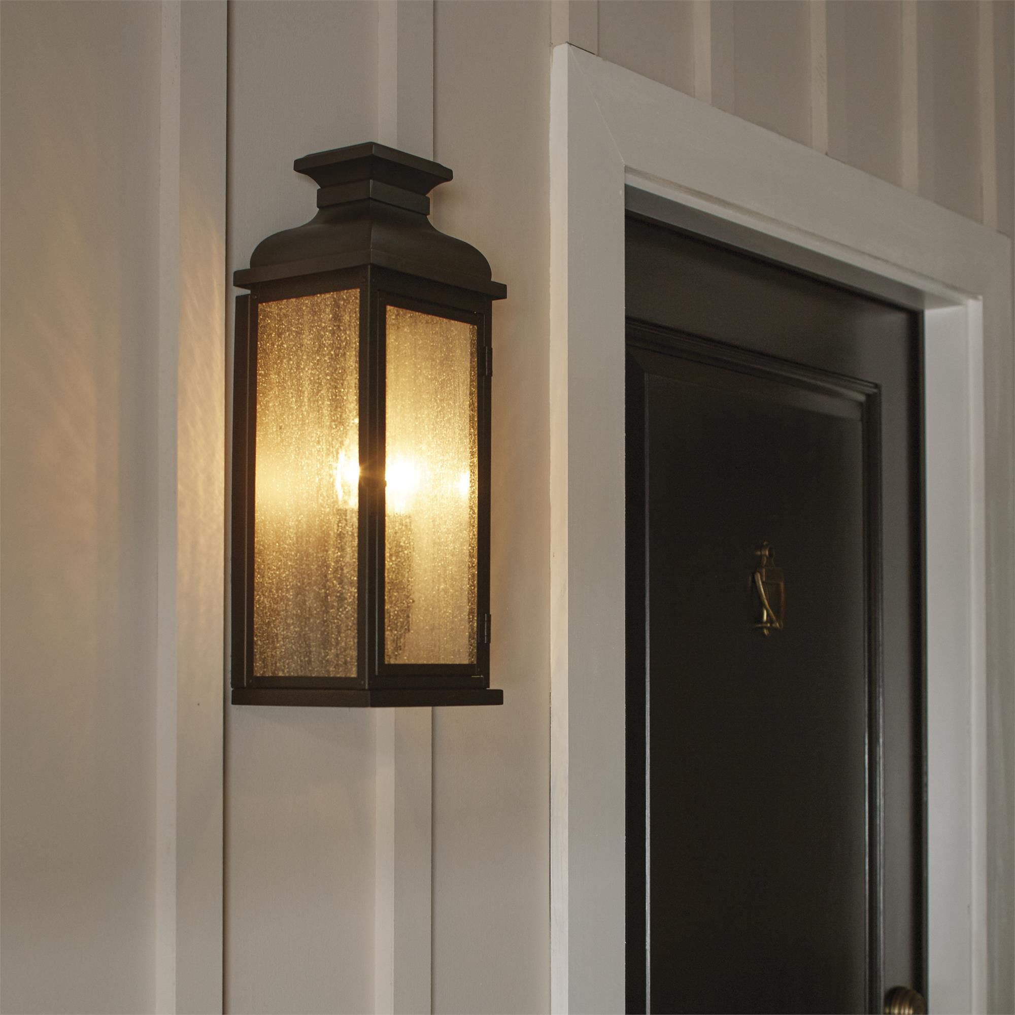Sean Lavin Pediment 18 Inch 2 Light Outdoor Wall Light,