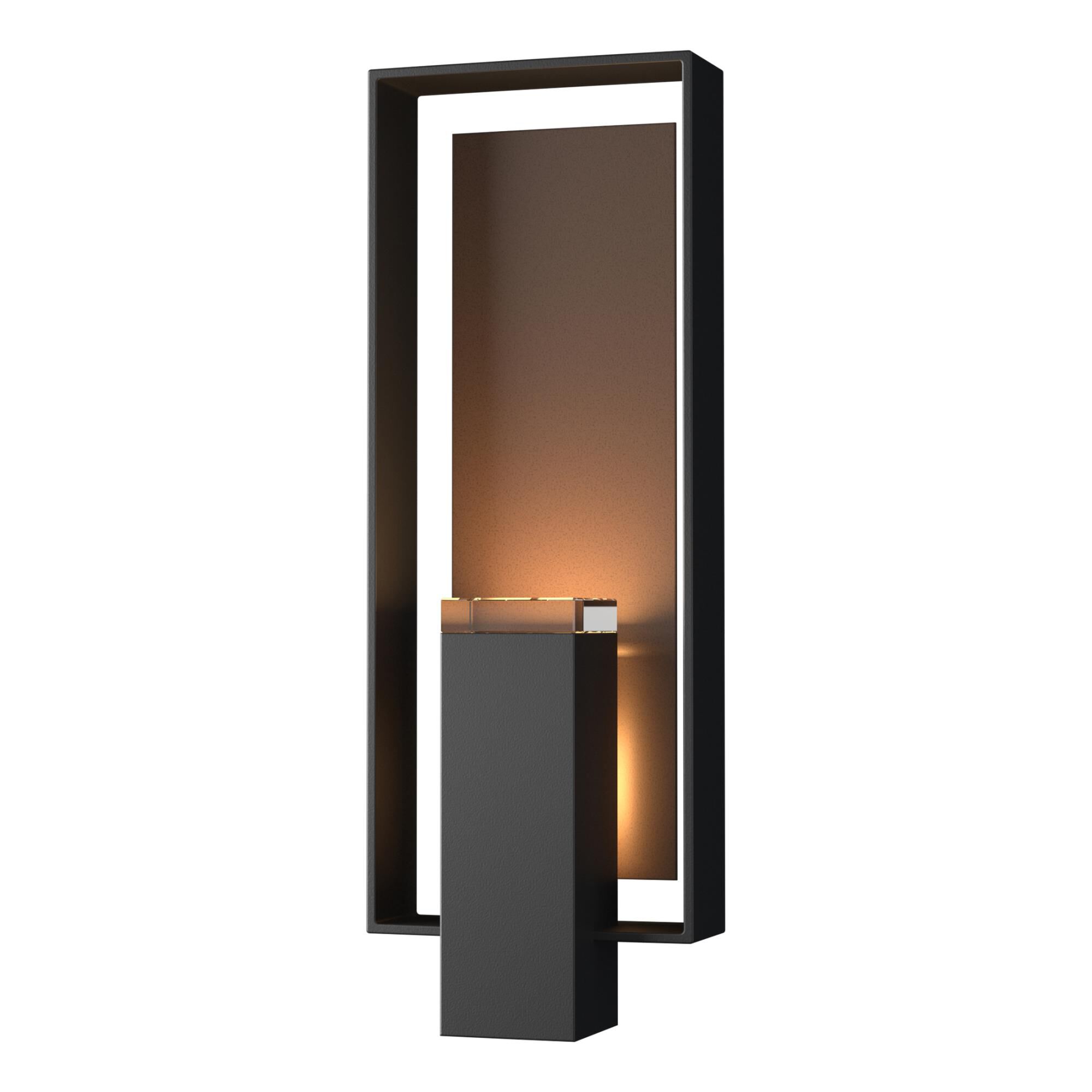 Shown in Black finish and Clear  glass and Coastal Bronze accent