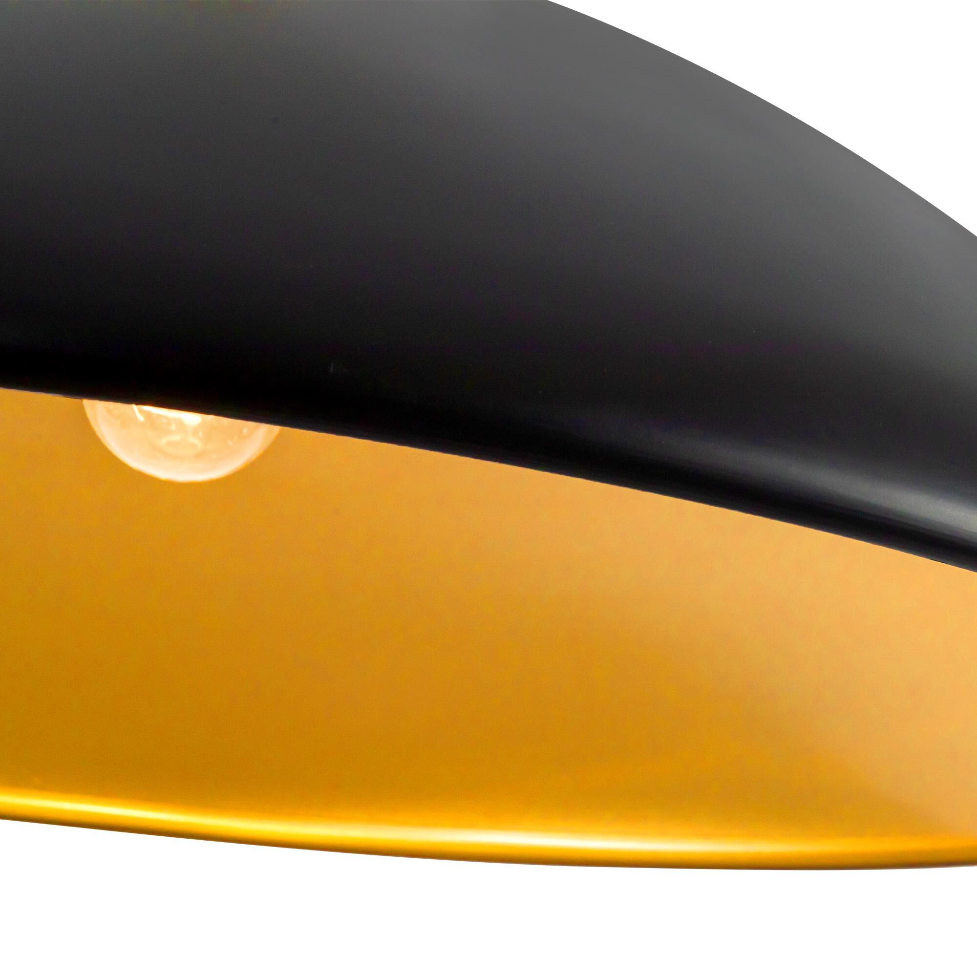 Shown in Matte Black finish and Steel shade