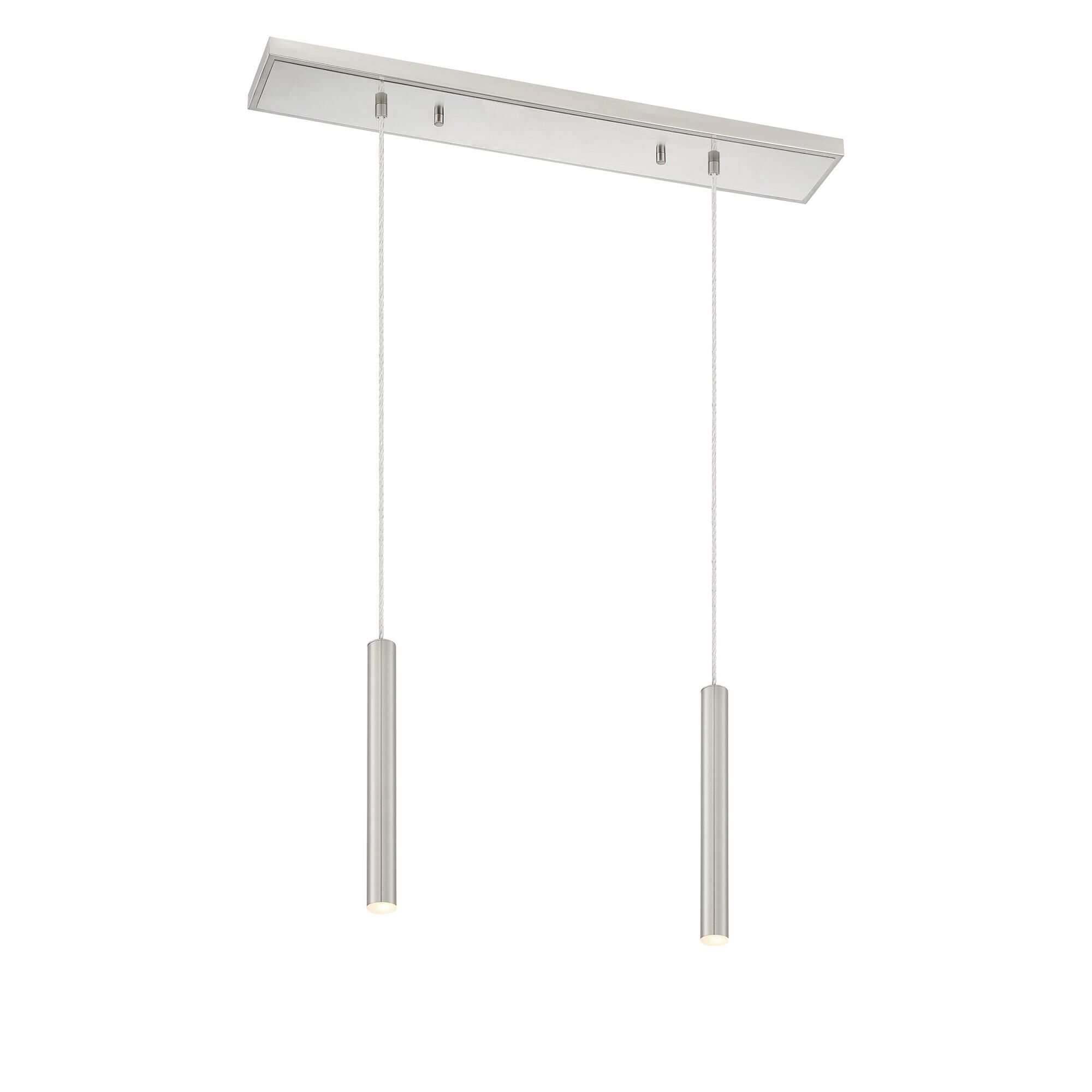 Shown in Brushed Nickel finish and Steel glass and Steel shade