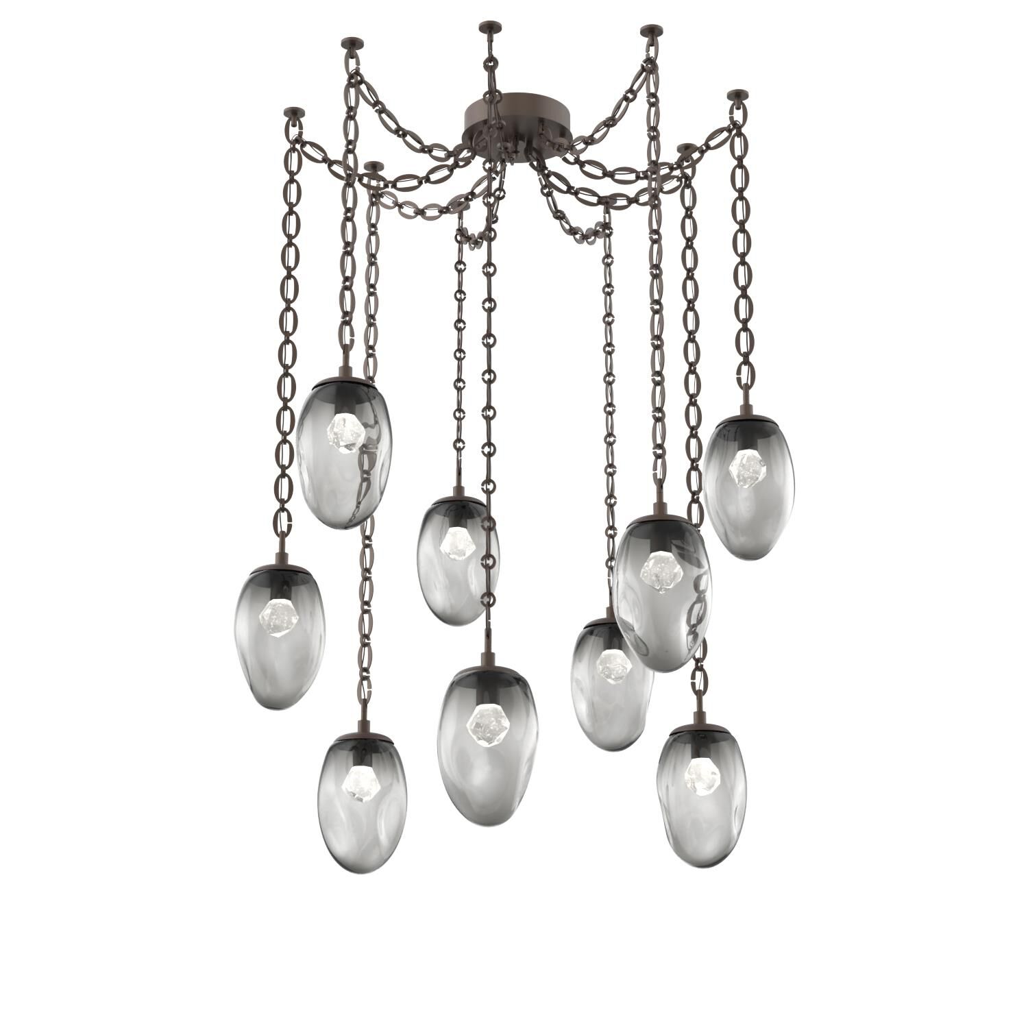 Levi Wilson Meteo 17 Inch Multi Pendant Light by Hammerton Studio