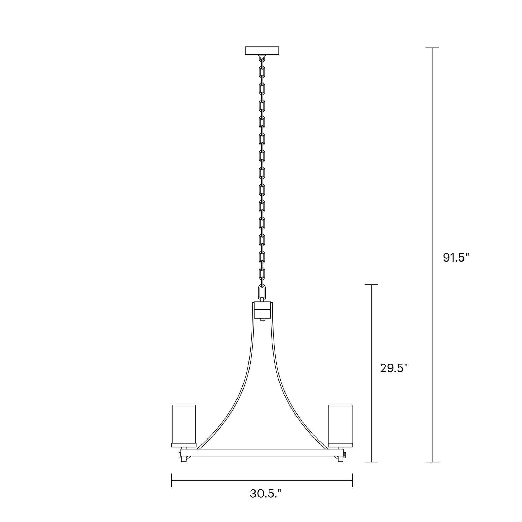 Angelo 30 Inch 6 Light Chandelier by Visual Comfort Studio Collection