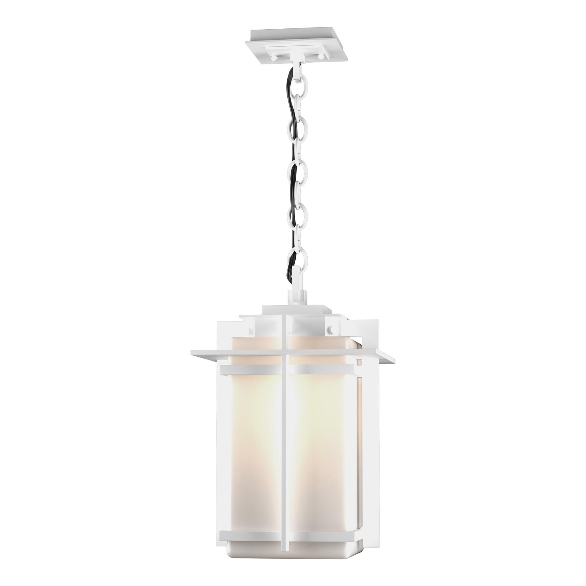 Shown in Coastal White finish and Opal glass