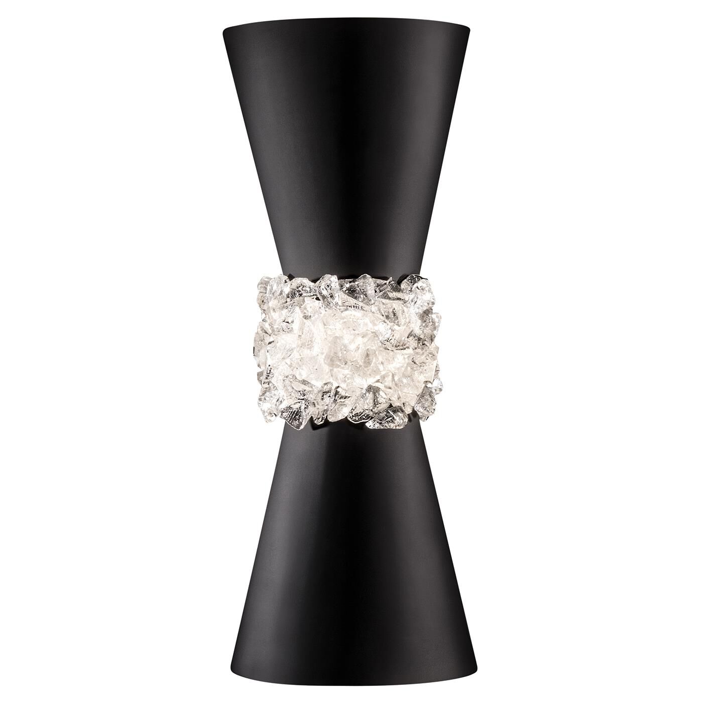 Shown in Black finish and False crystal and False glass