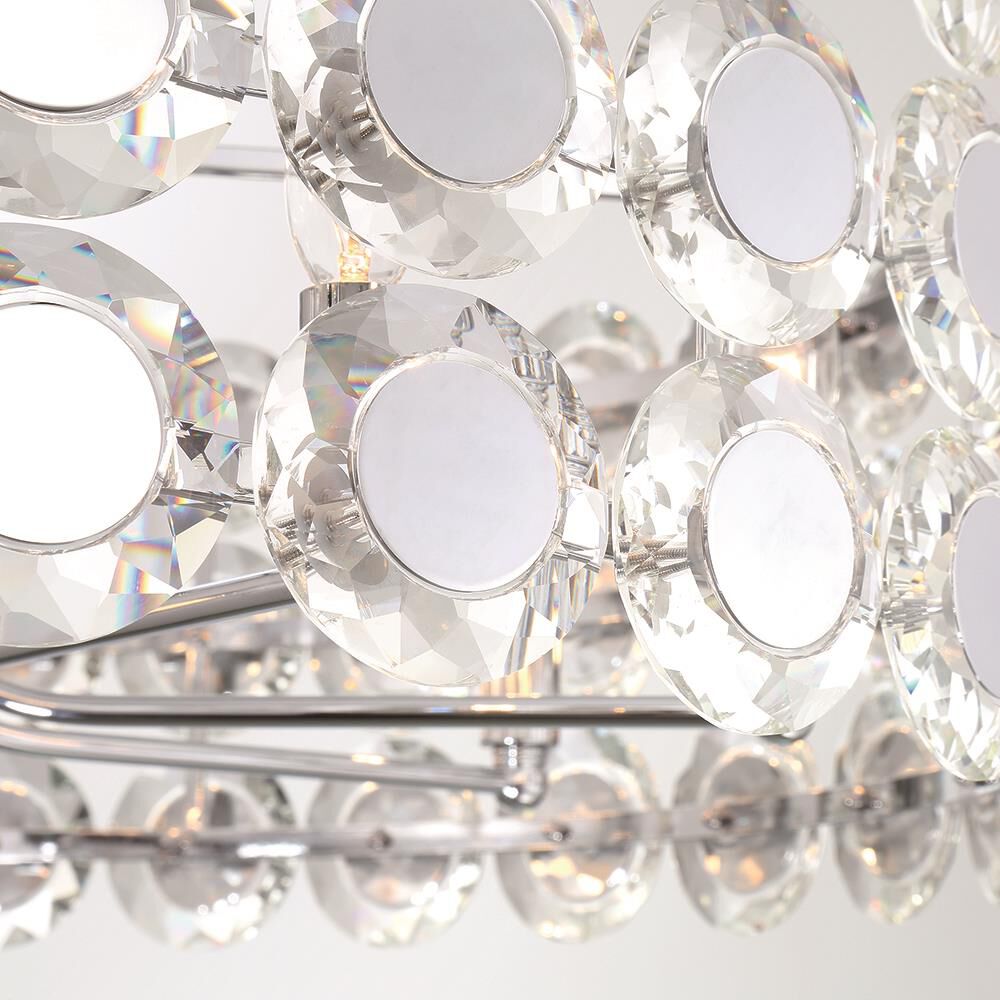 Shown in Chrome finish and K9 Crystal glass