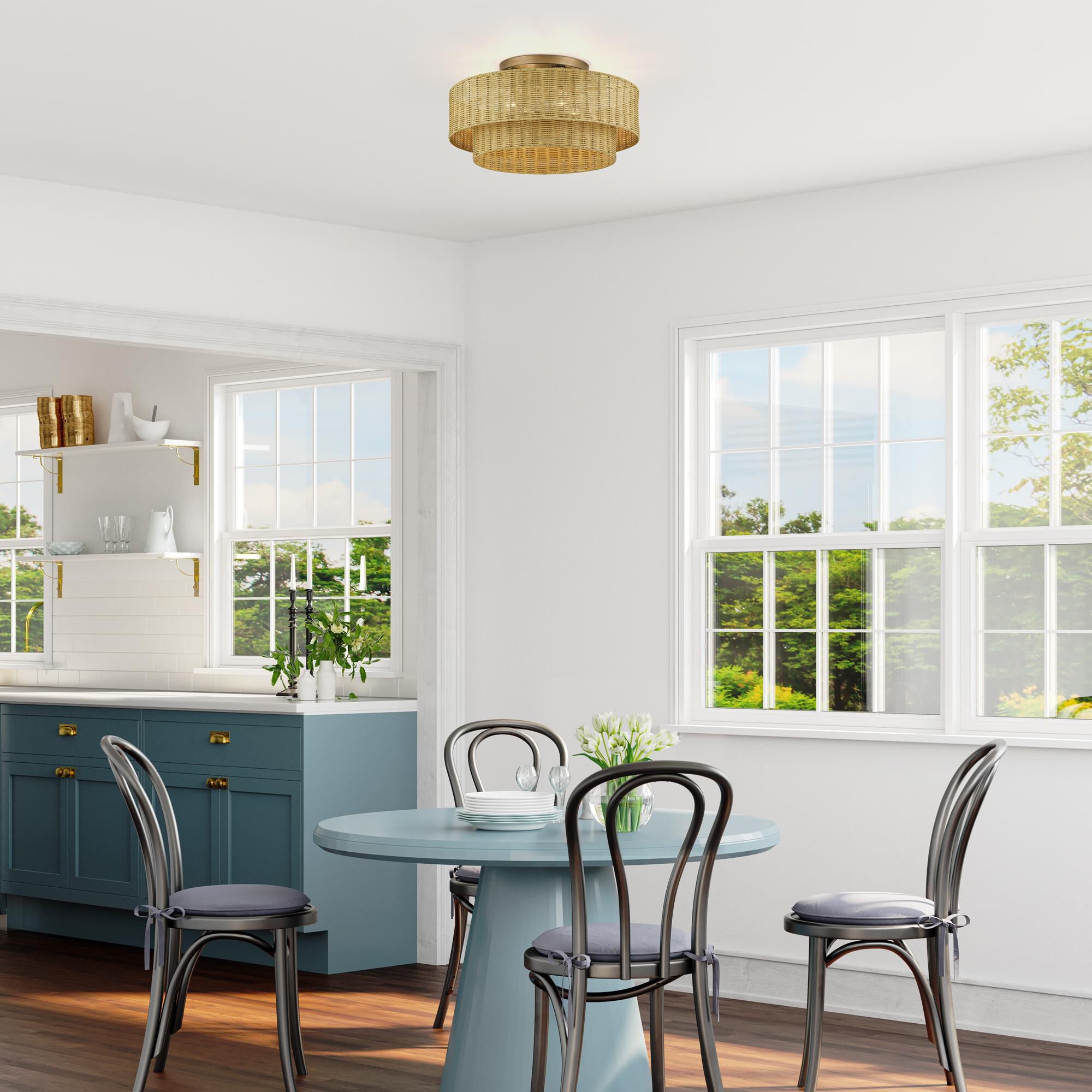 Weavington 21 Inch Semi Flush Mount by Livex Lighting