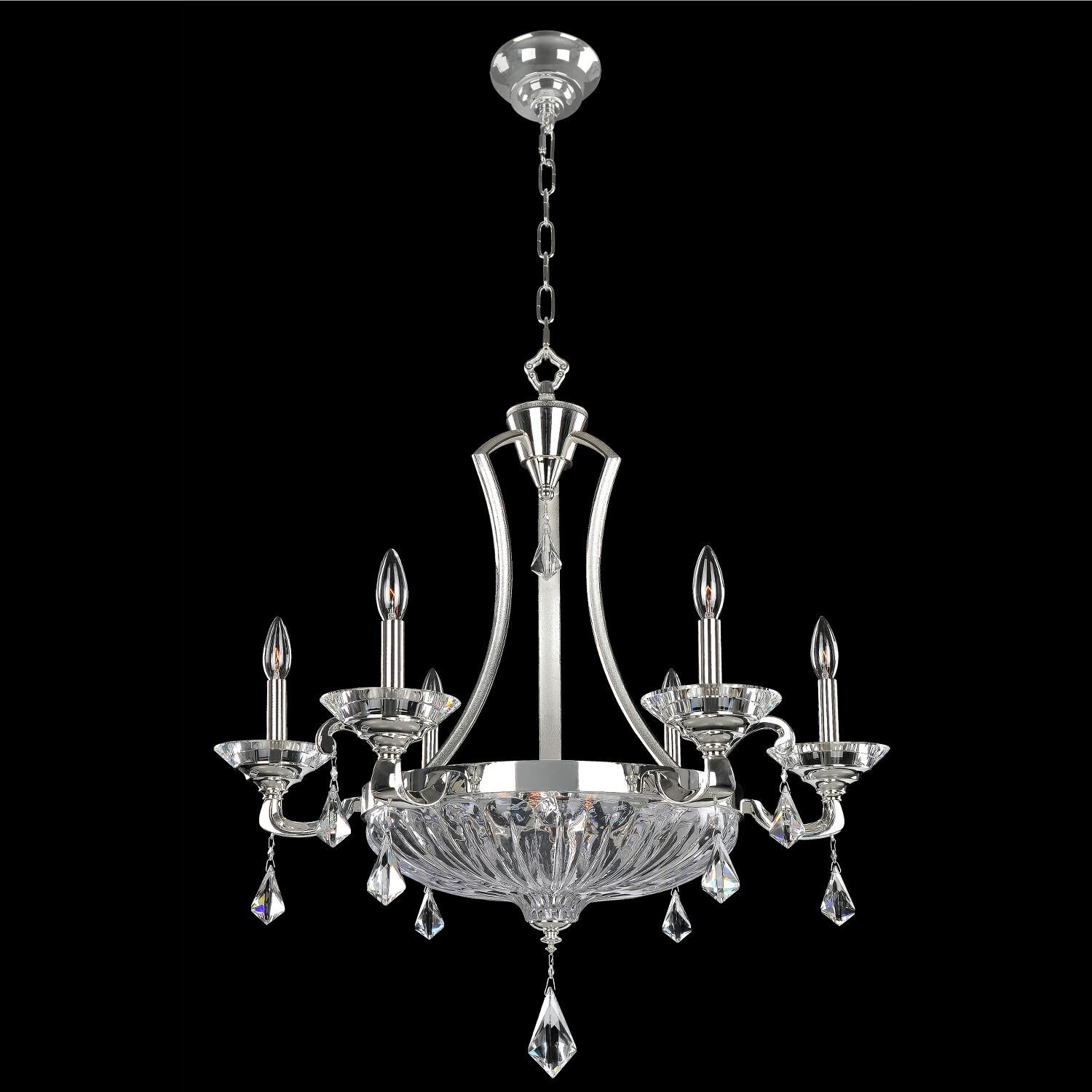 Shown in 2-Tone Silver finish and Firenze Clear crystal