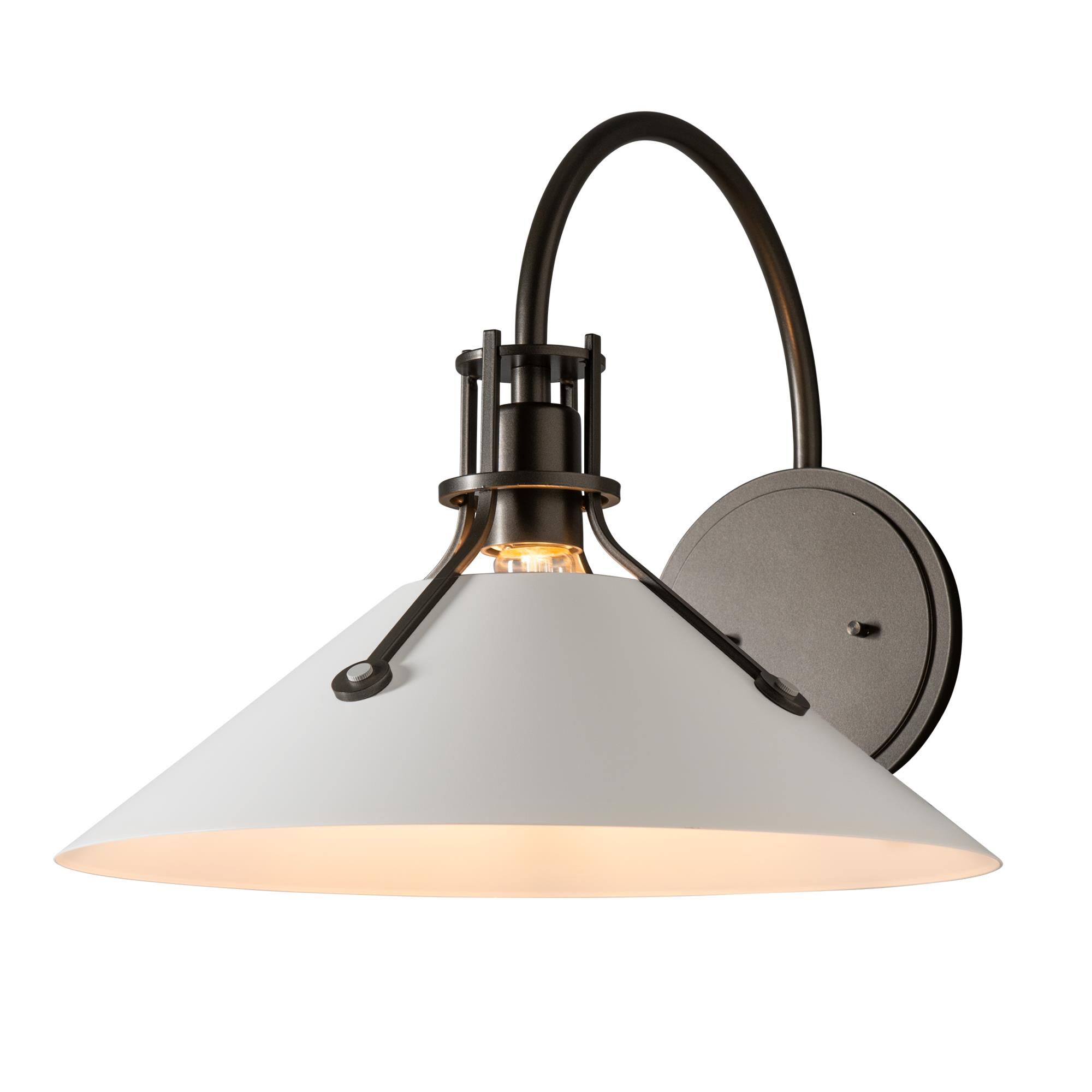 Shown in Dark Smoke finish and White shade