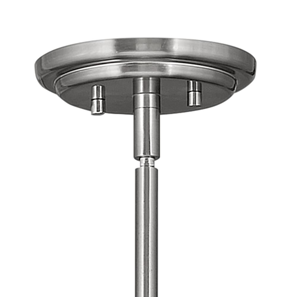 Shown in Brushed Nickel finish and Etched Opal glass