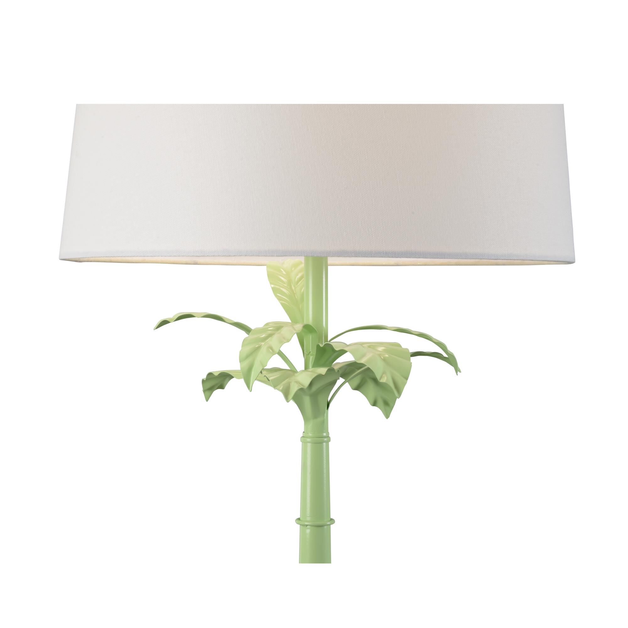 Shown in White finish and White Linen shade