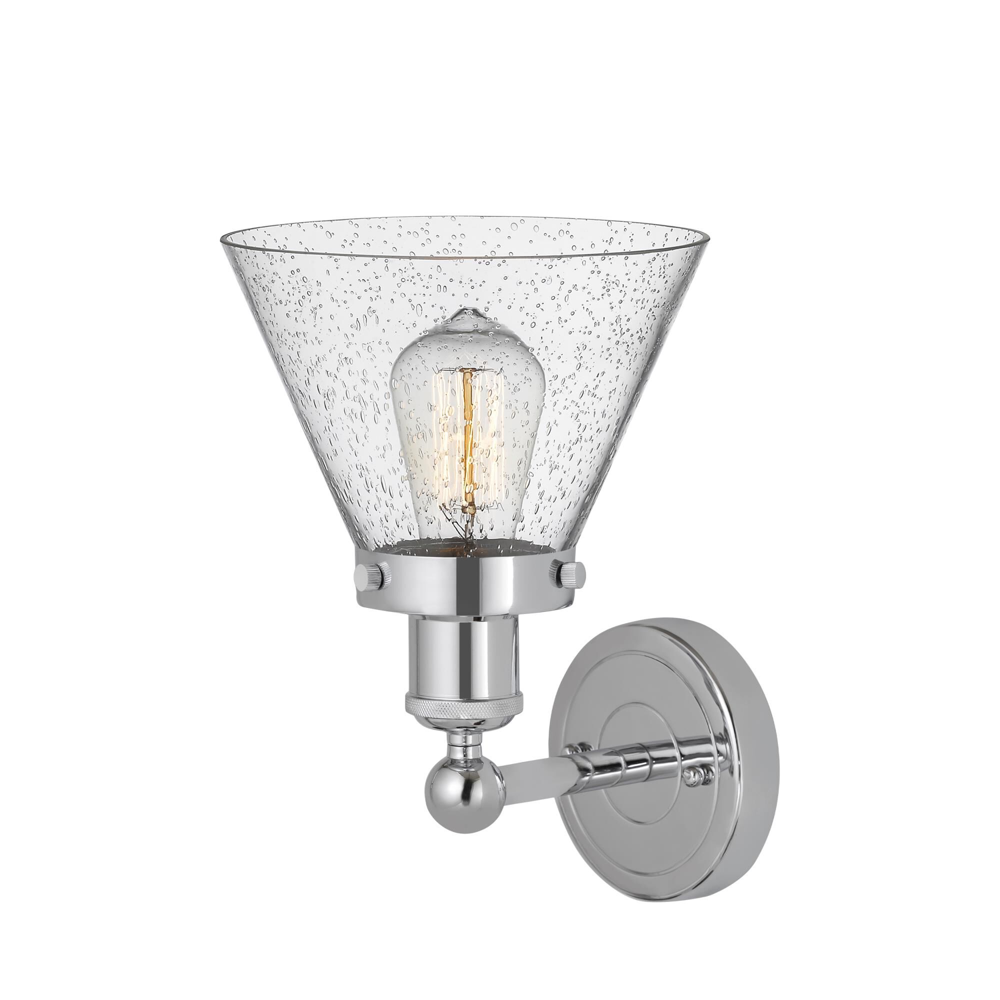 Shown in Polished Chrome  finish and Mercury glass