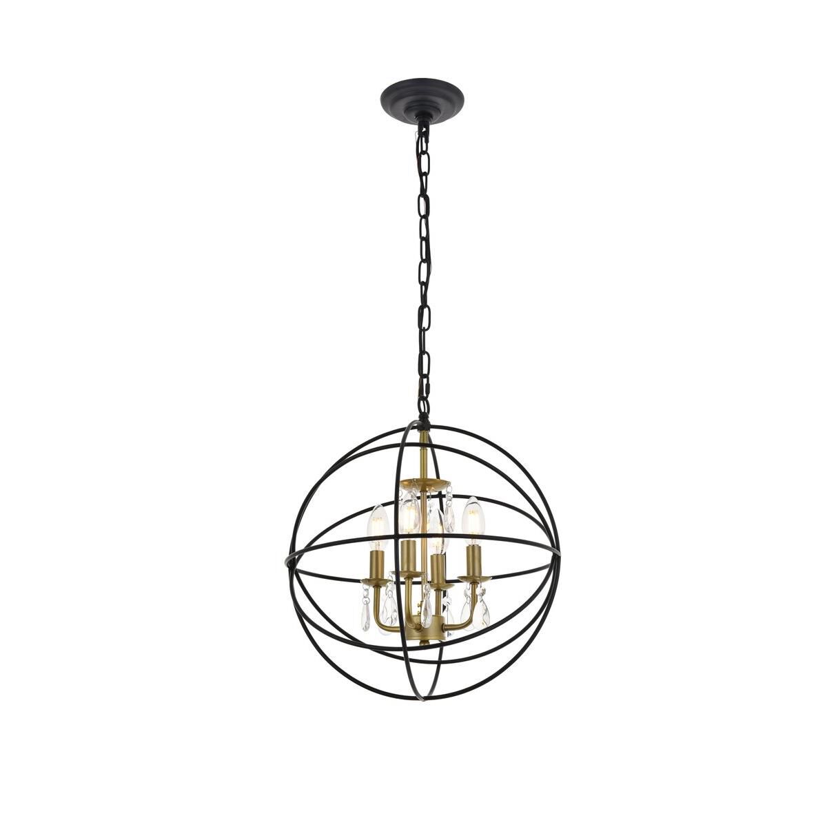 Shown in Matte Black And Brass finish and Clear Royal Cut crystal