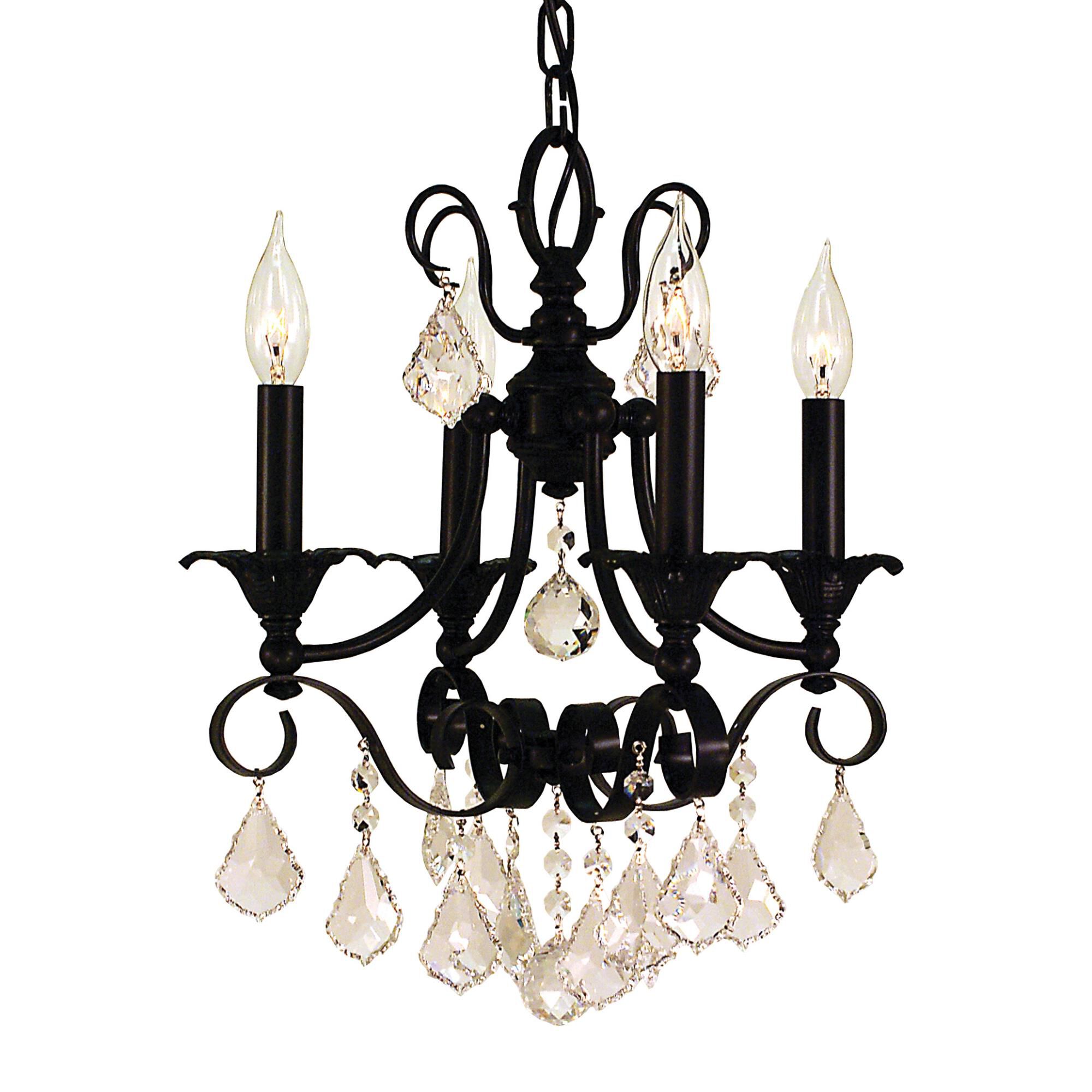 Liebestraum 14 Inch 4 Light Mini Chandelier by Framburg