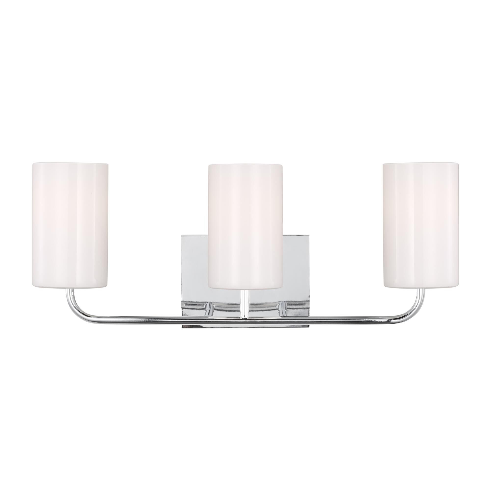 Shown in Chrome finish and Clear Outside / Painted White Inside Glass s shade
