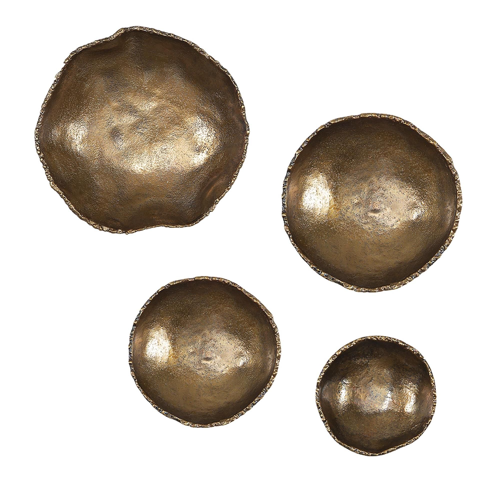 Uttermost Lucky Coins Brass Wall Bowls, S/4 Alternative Wall Art by Uttermost
