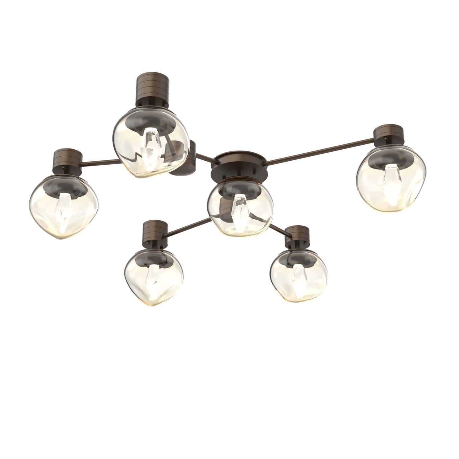 Levi Wilson Luna 37 Inch Semi Flush Mount by Hammerton Studio