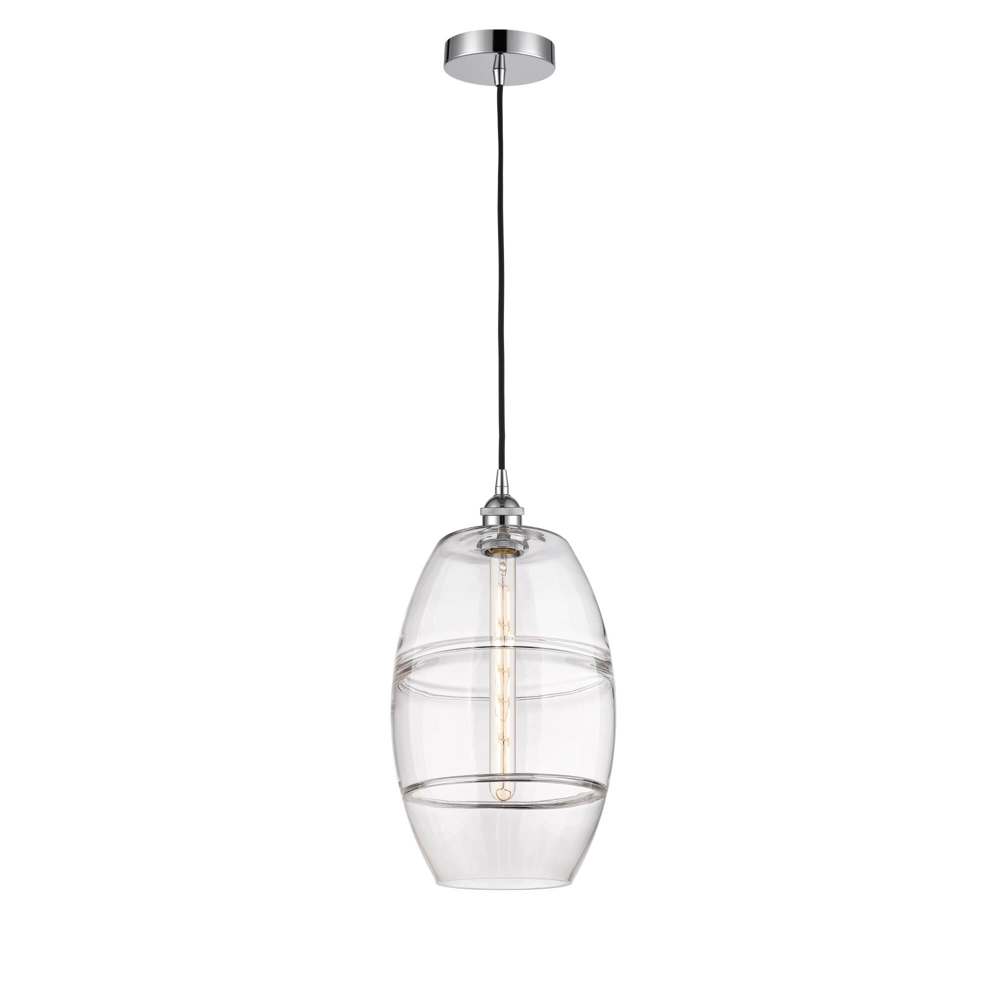 Shown in Polished Chrome finish and Clear glass