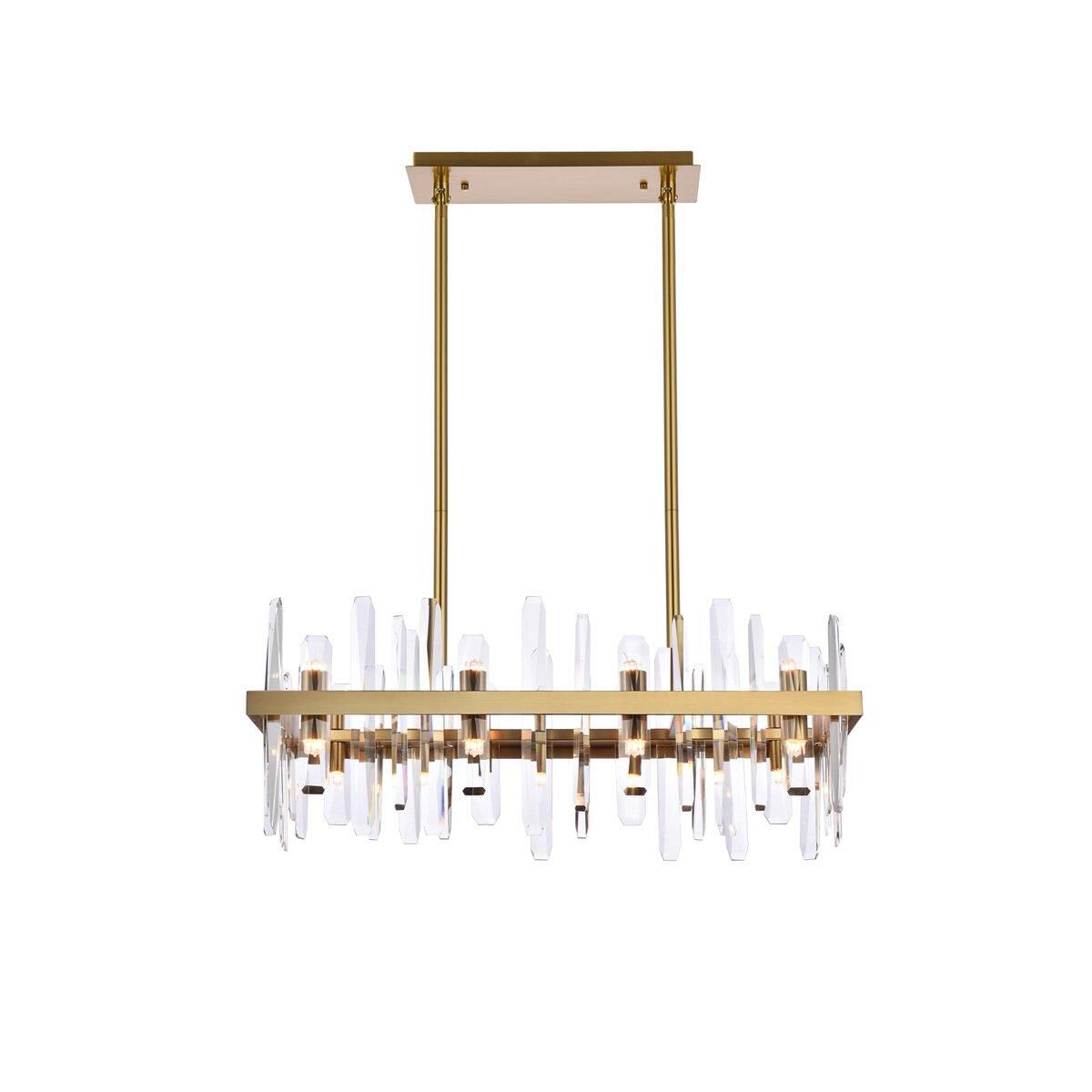 Serena 30 Inch 16 Light Linear Suspension Light by Elegant Lighting